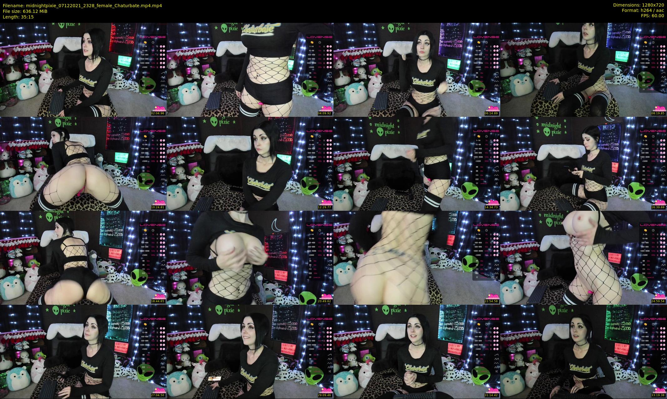 midnightpixie — 36 minute Chaturbate Female strip rec, 720p, Dec 7, 2021