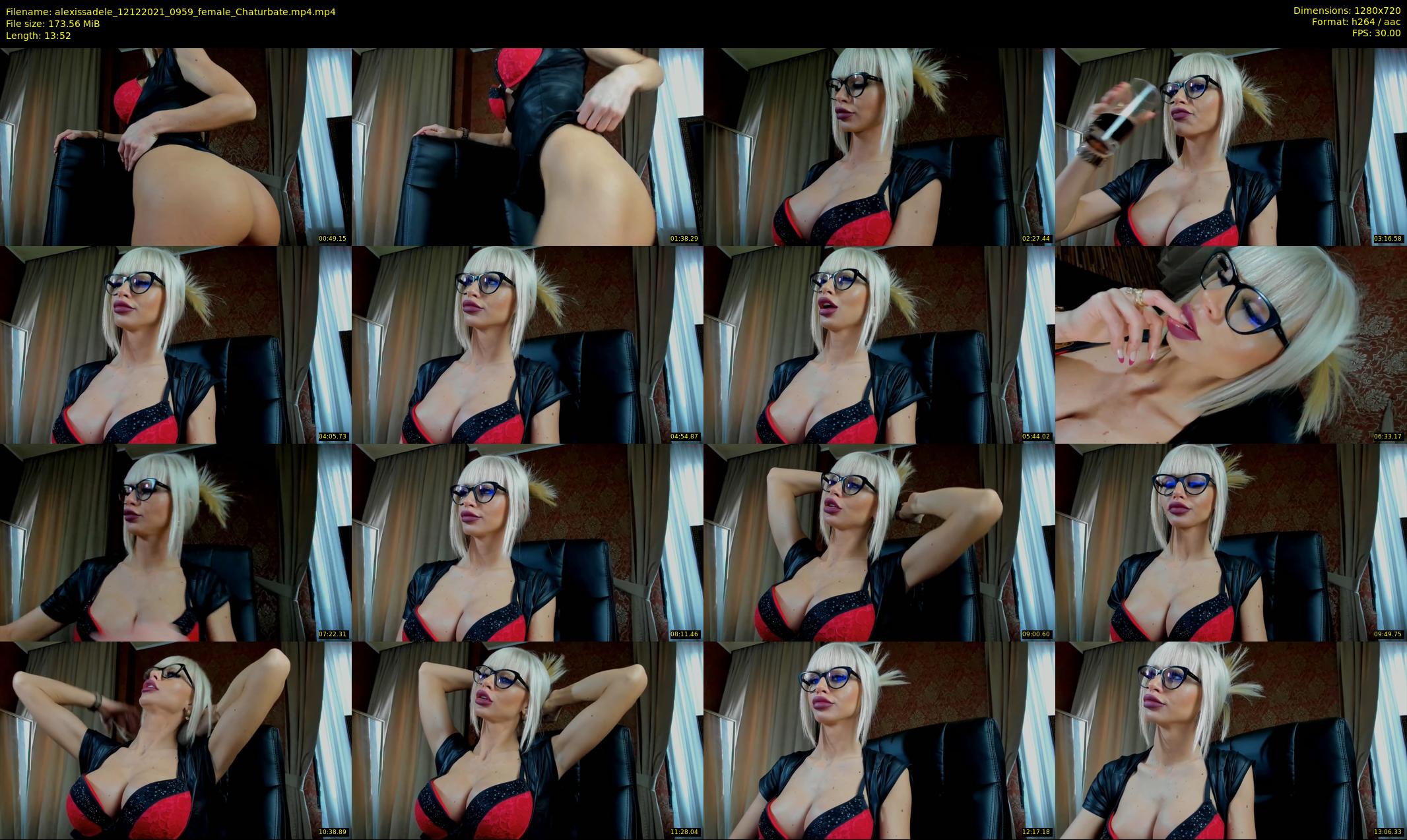 alexissadele — 14 minute Chaturbate Female strip rec, 720p, Dec 12, 2021