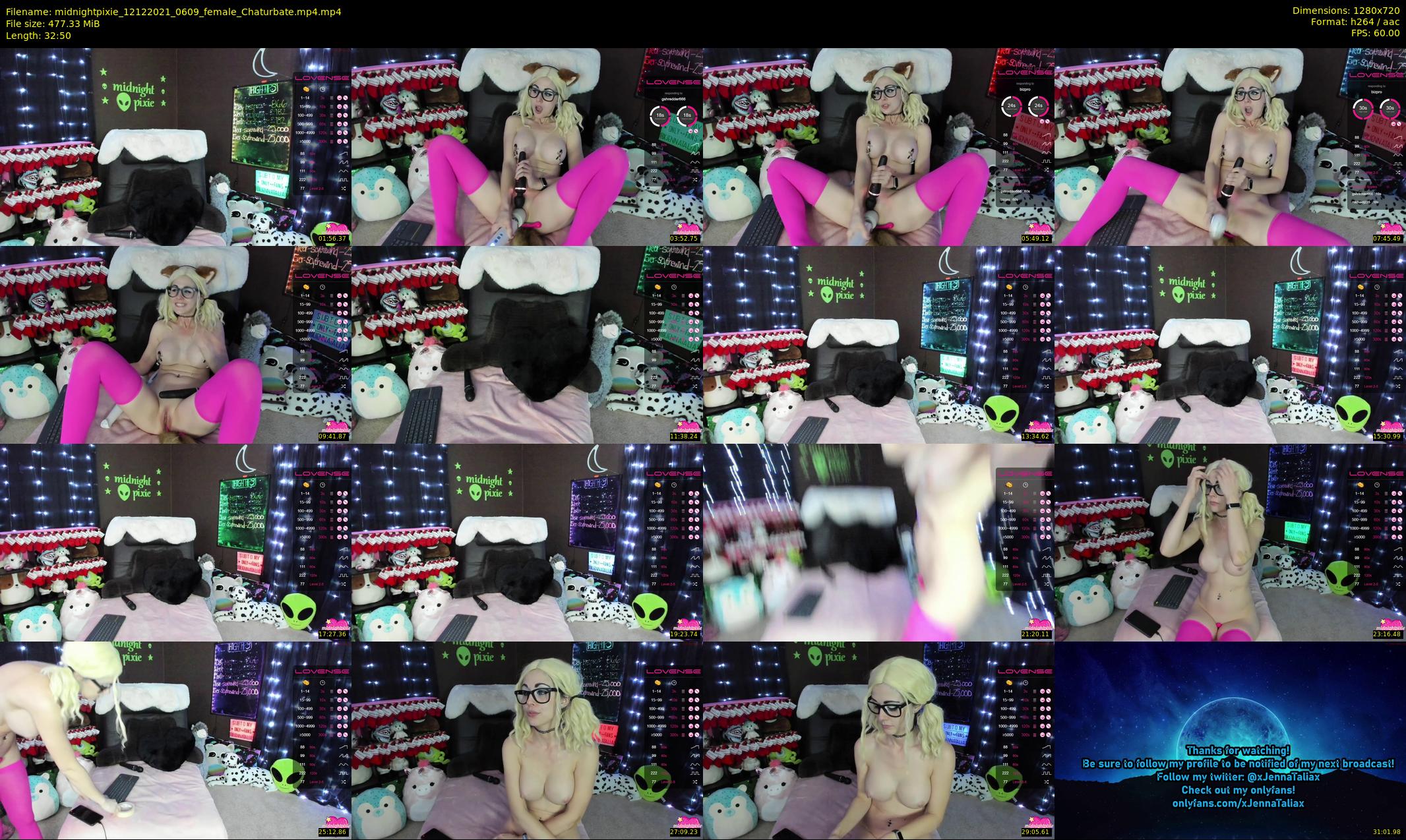 midnightpixie — 33 minute Chaturbate Female strip rec, 720p, Dec 12, 2021