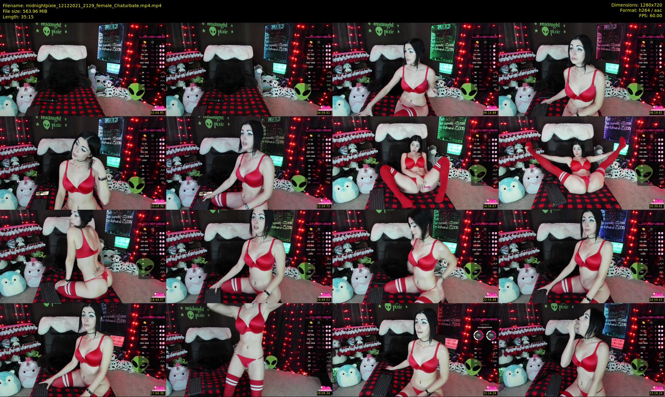 midnightpixie — 36 minute Chaturbate Female strip rec, 720p, Dec 12, 2021