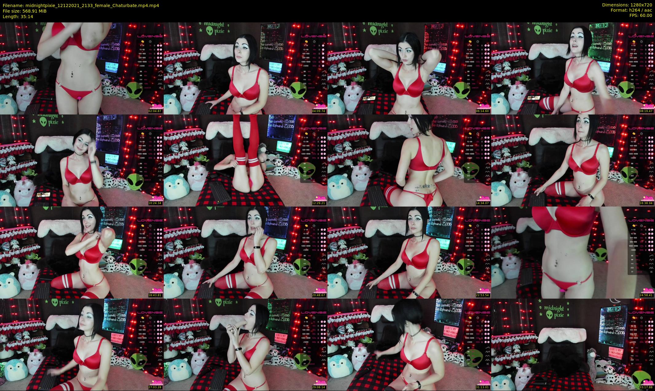 midnightpixie — 36 minute Chaturbate Female strip rec, 720p, Dec 12, 2021