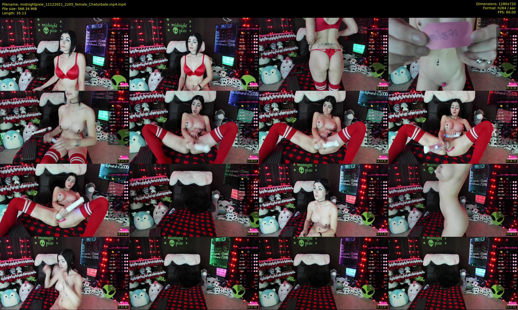 midnightpixie — 36 minute Chaturbate Female strip rec, 720p, Dec 12, 2021
