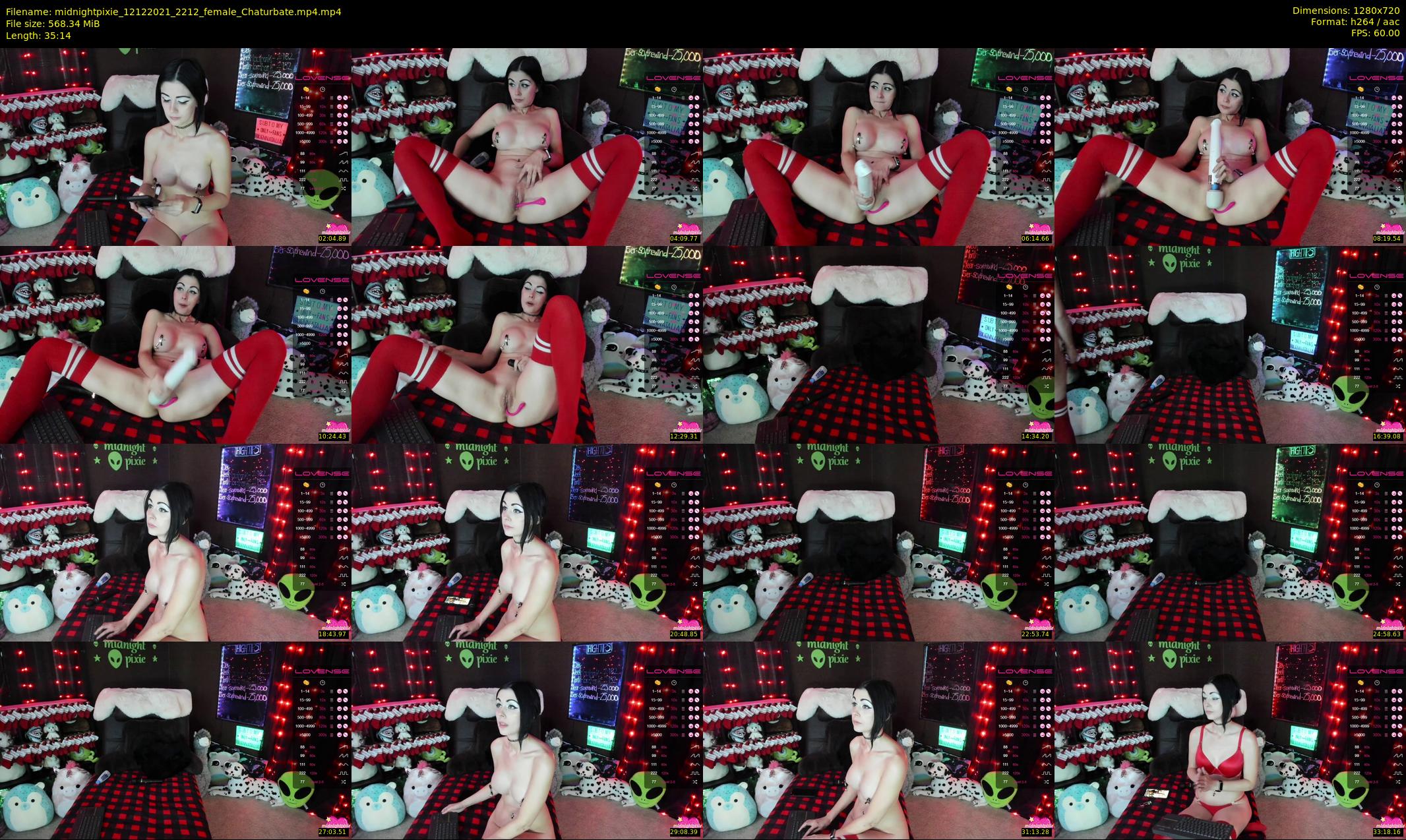 midnightpixie — 36 minute Chaturbate Female strip rec, 720p, Dec 12, 2021