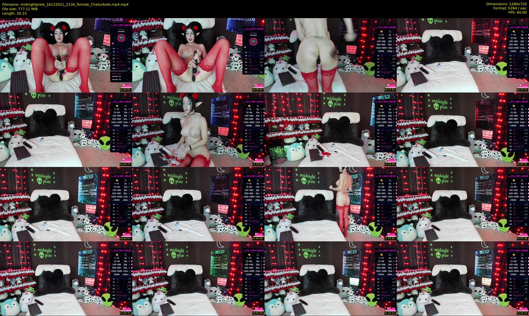 midnightpixie — 36 minute Chaturbate Female strip rec, 720p, Dec 16, 2021