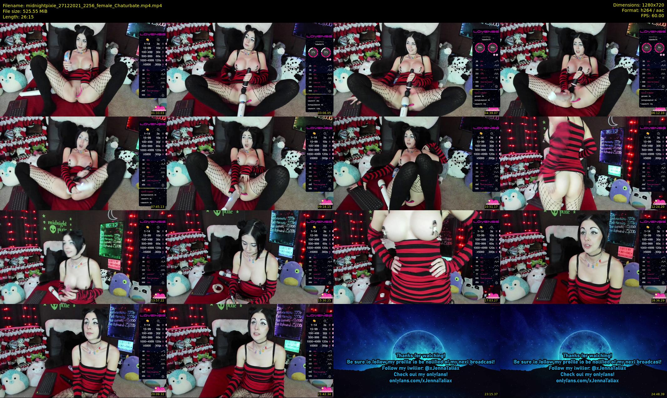 midnightpixie — 27 minute Chaturbate Female strip rec, 720p, Dec 27, 2021