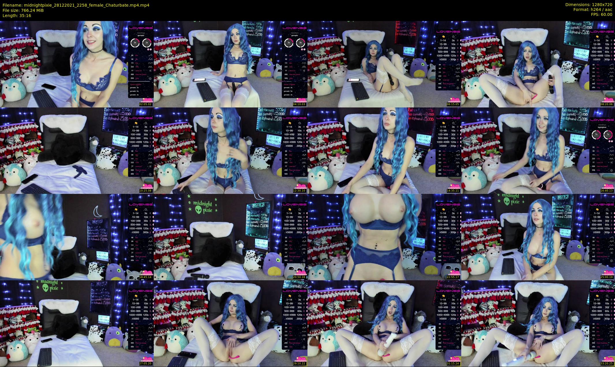 midnightpixie — 36 minute Chaturbate Female strip rec, 720p, Dec 28, 2021