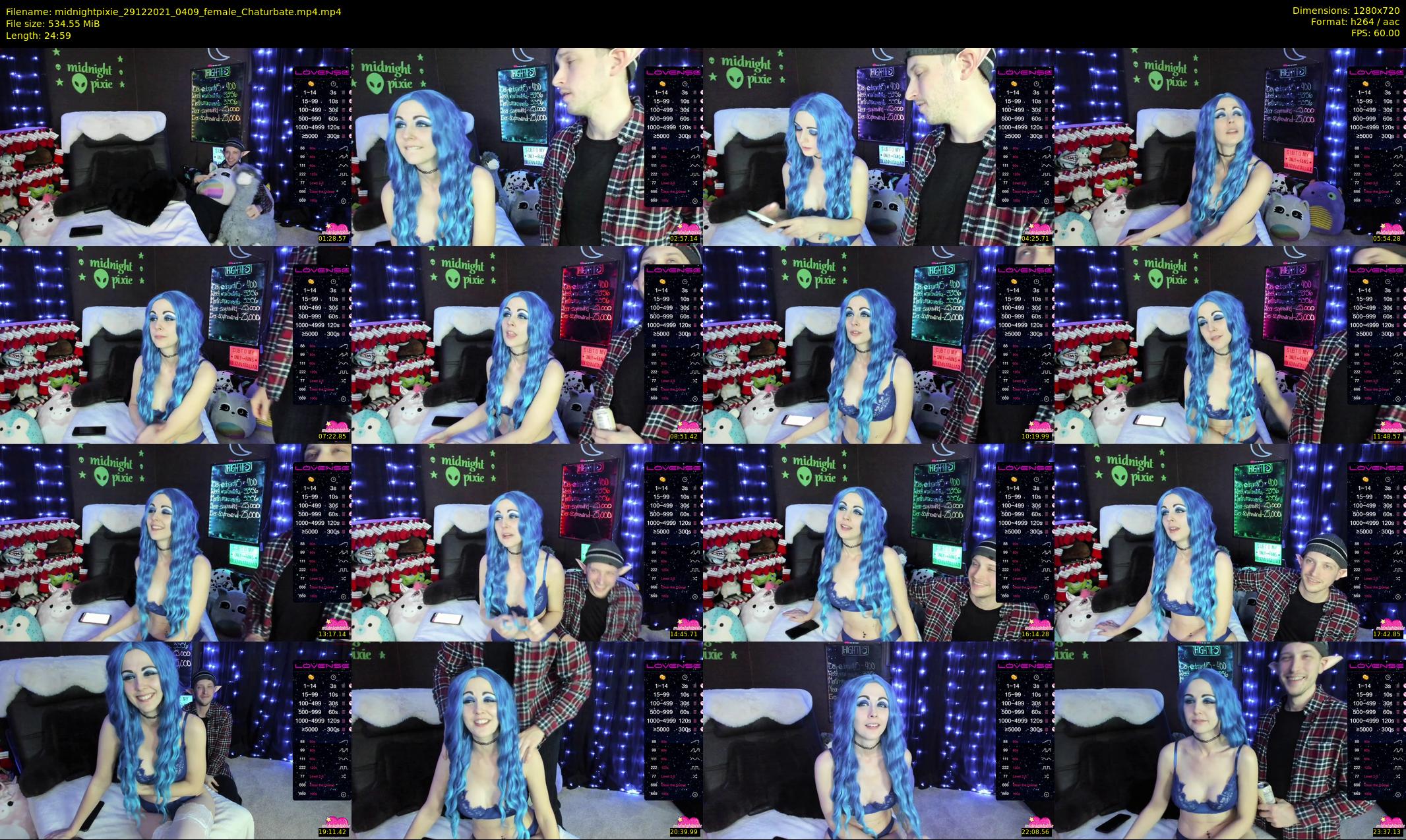 midnightpixie — 25 minute Chaturbate Female strip rec, 720p, Dec 29, 2021