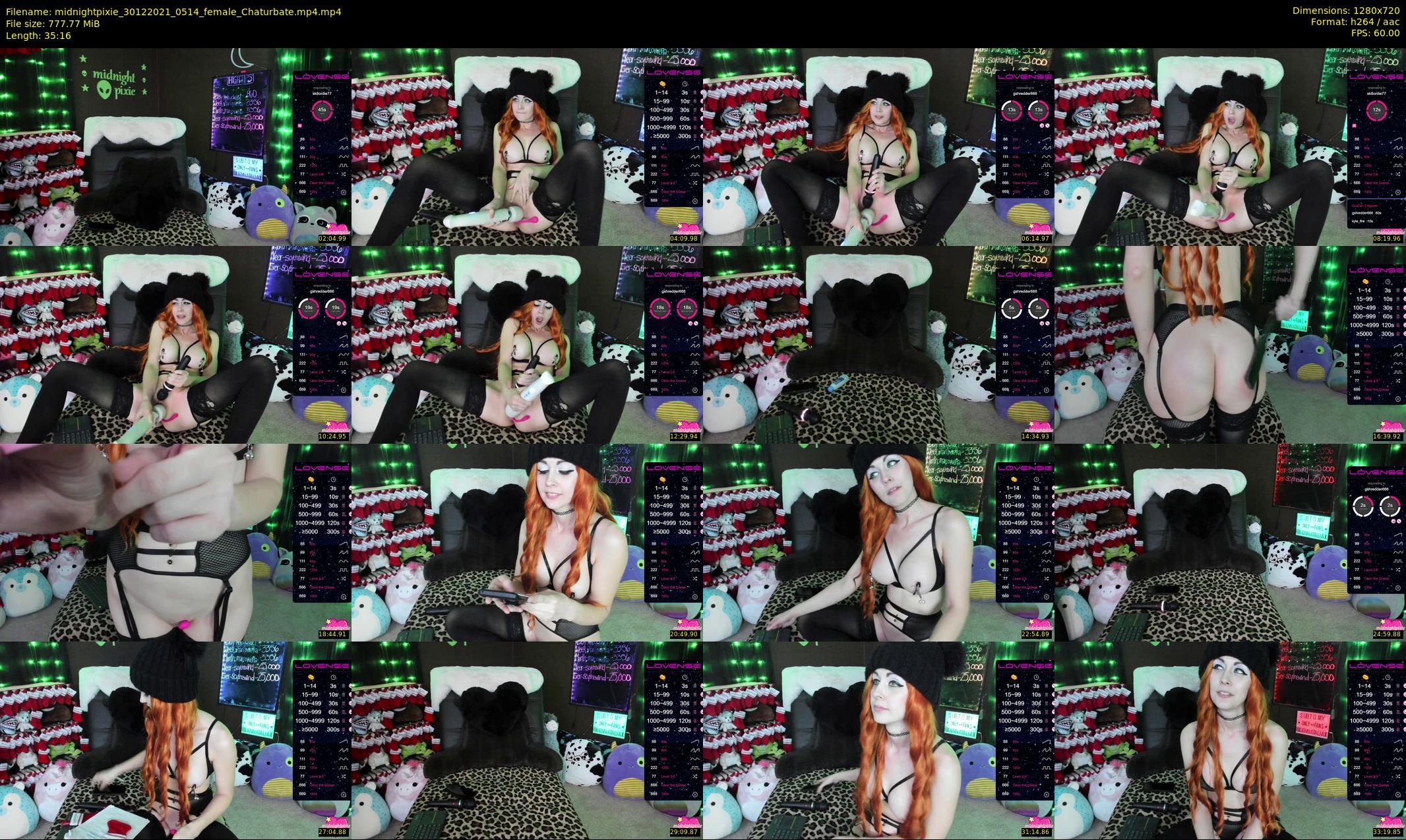 midnightpixie — 36 minute Chaturbate Female strip rec, 720p, Dec 30, 2021