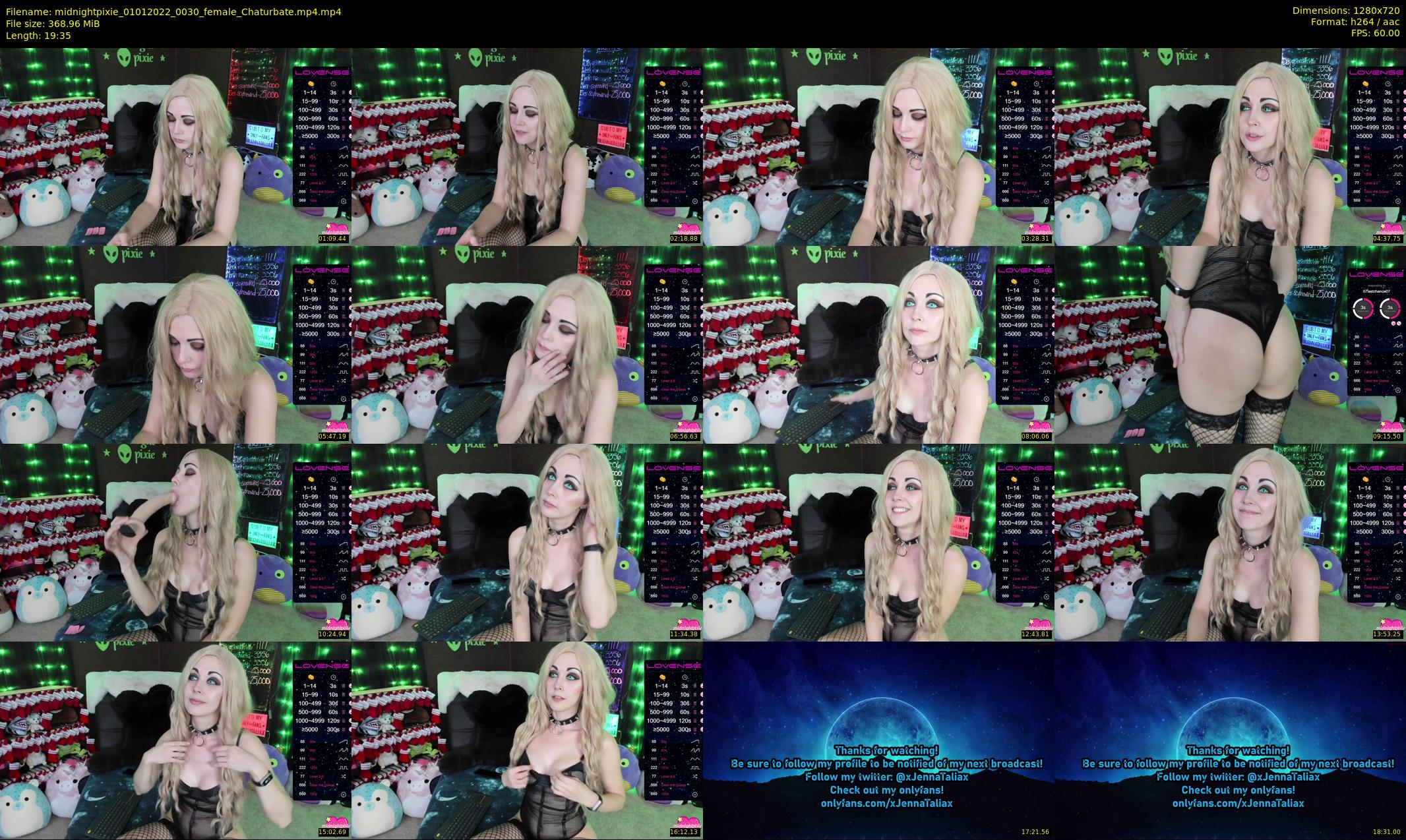 midnightpixie — 20 minute Chaturbate Female strip rec, 720p, Jan 1, 2022