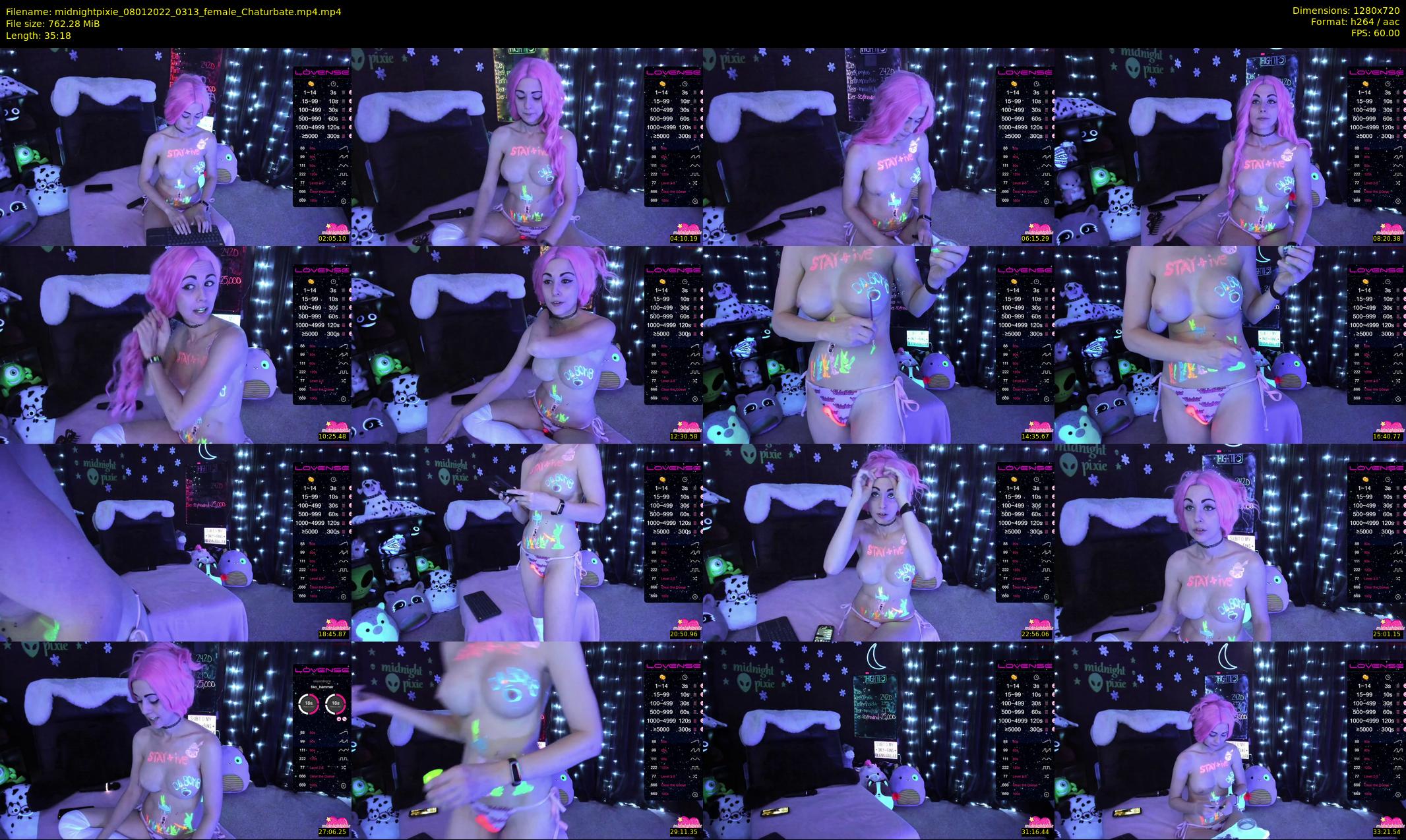 midnightpixie — 36 minute Chaturbate Female strip rec, 720p, Jan 8, 2022