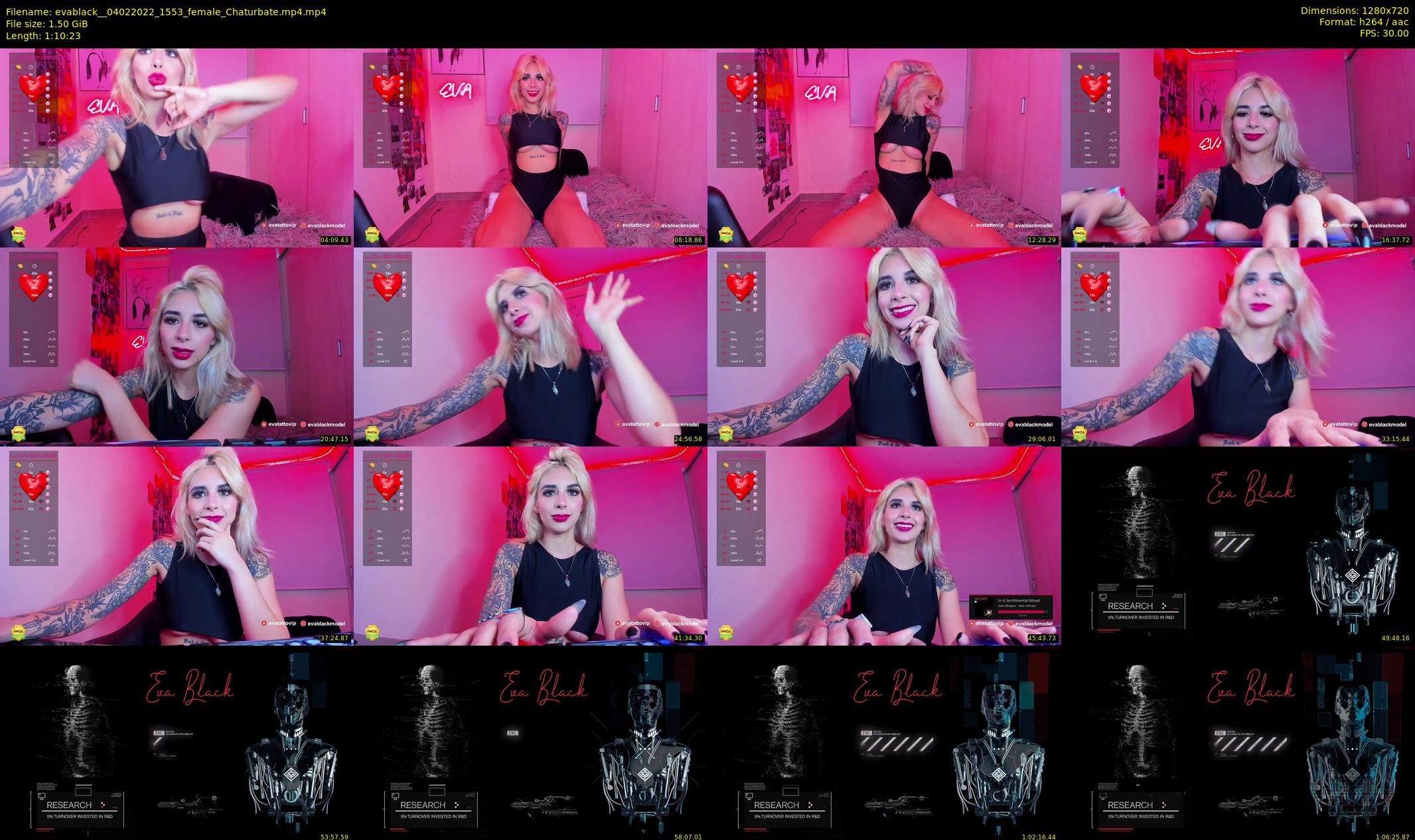 evablack_ — 71 minute Chaturbate Female strip rec, 720p, Feb 4, 2022