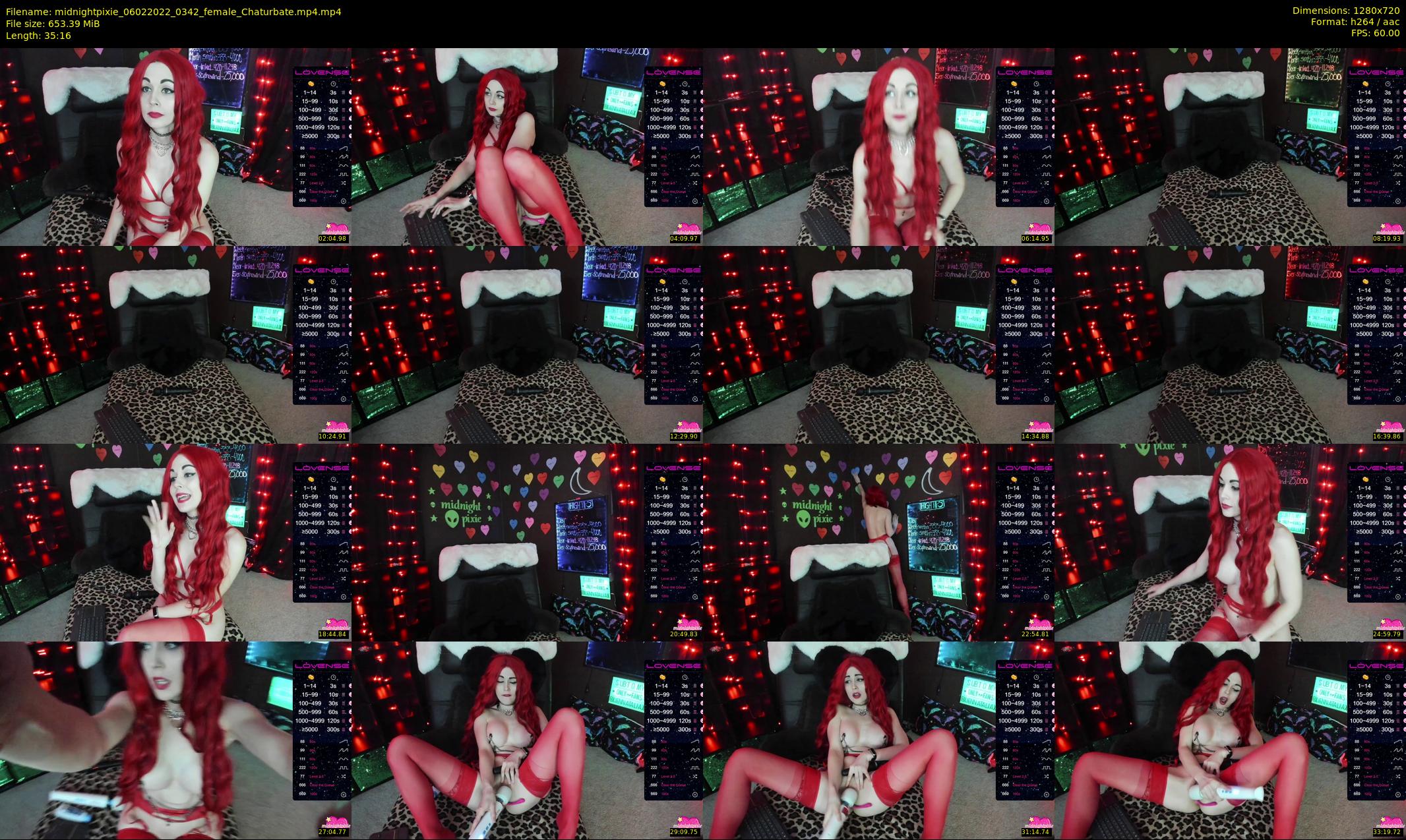 midnightpixie — 36 minute Chaturbate Female strip rec, 720p, Feb 6, 2022
