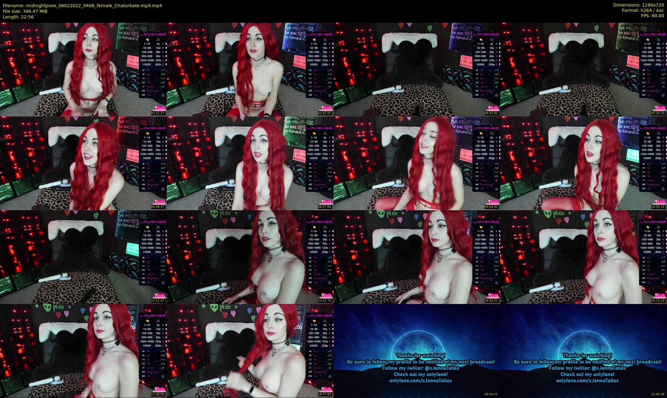 midnightpixie — 23 minute Chaturbate Female strip rec, 720p, Feb 6, 2022