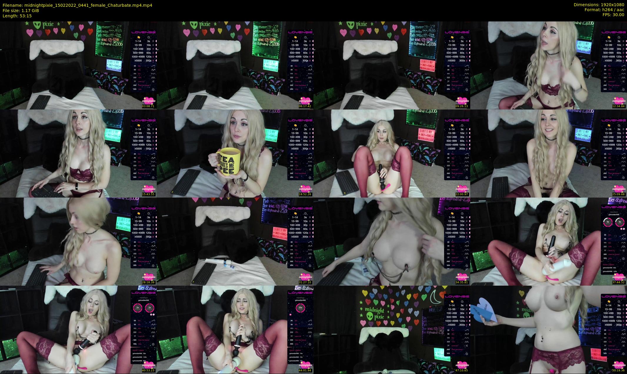 midnightpixie — 54 minute Chaturbate Female strip rec, 1080p, Feb 15, 2022