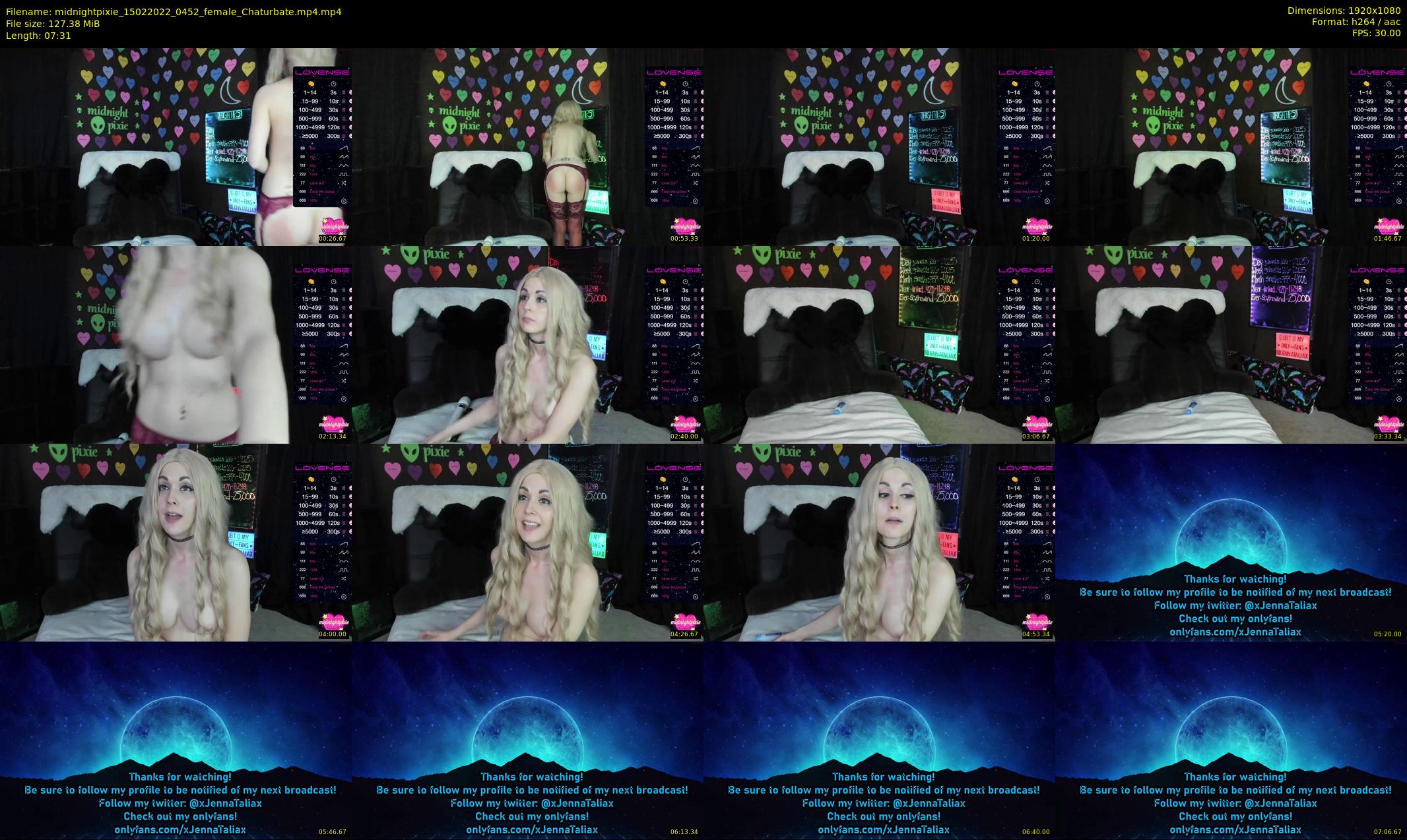 midnightpixie — 8 minute Chaturbate Female strip rec, 1080p, Feb 15, 2022