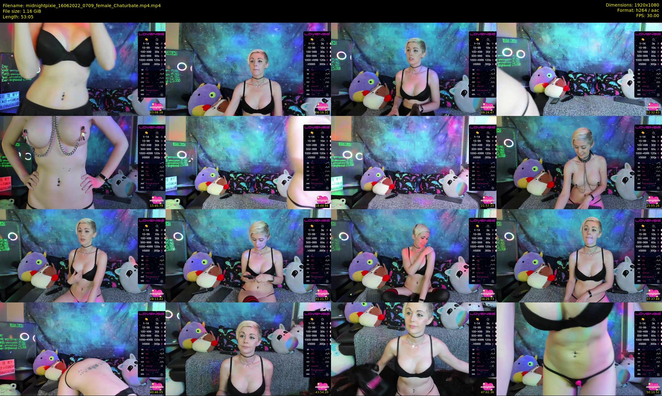 midnightpixie — 54 minute Chaturbate Female strip rec, 1080p, Jun 16, 2022
