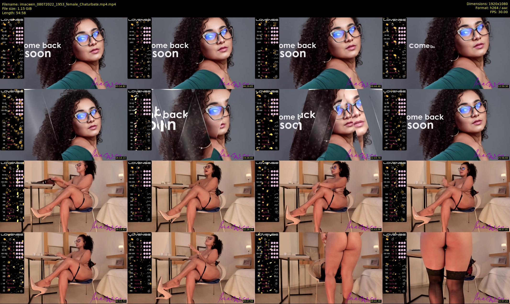 imacwen — 55 minute Chaturbate Female strip rec, 1080p, Jul 8, 2022