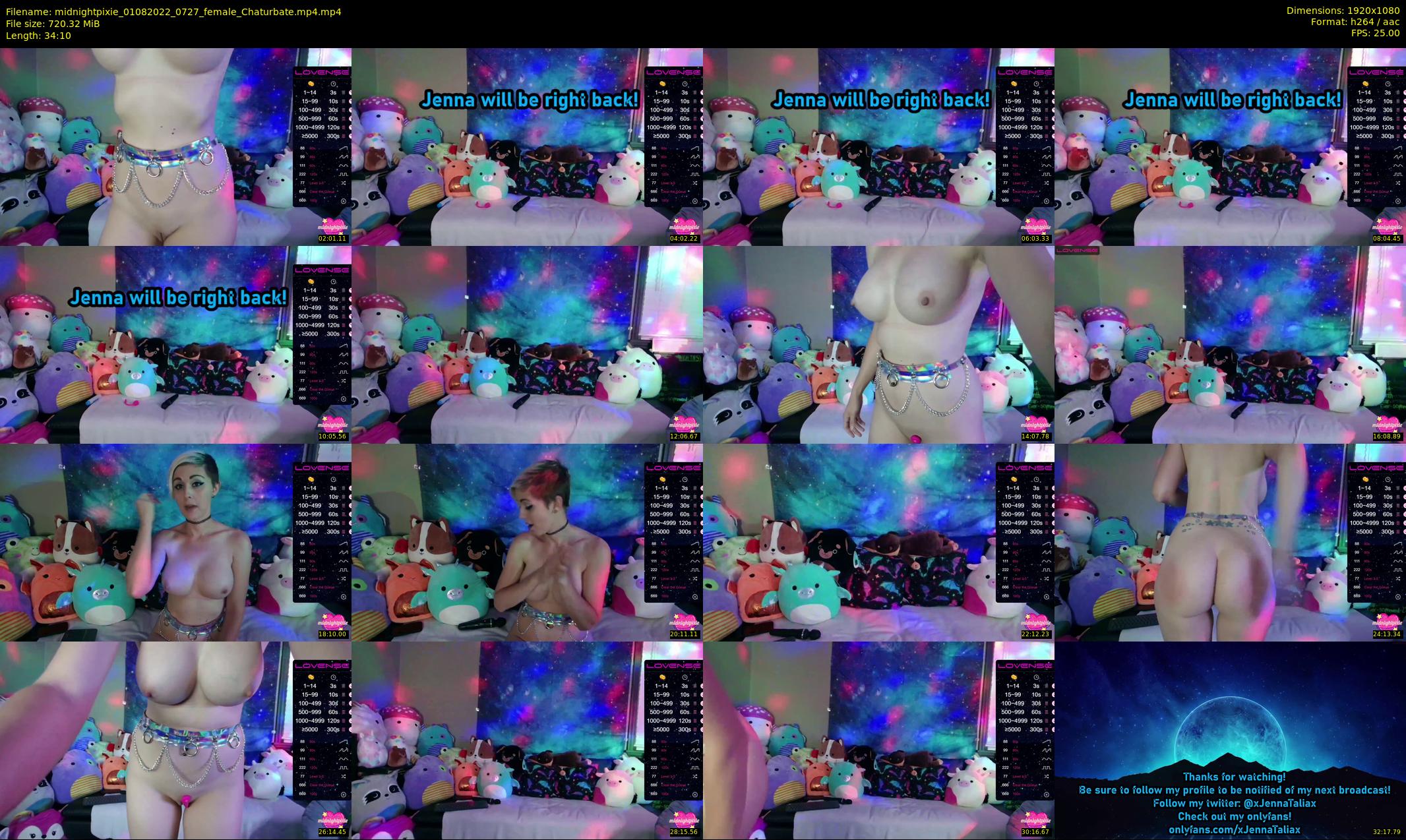 midnightpixie — 35 minute Chaturbate Female strip rec, 1080p, Aug 1, 2022