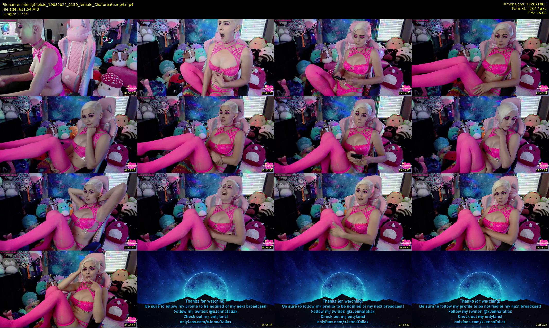 midnightpixie — 32 minute Chaturbate Female strip rec, 1080p, Aug 19, 2022