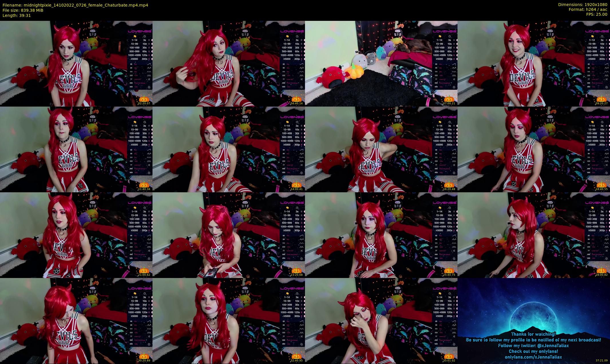 midnightpixie — 40 minute Chaturbate Female strip rec, 1080p, Oct 14, 2022