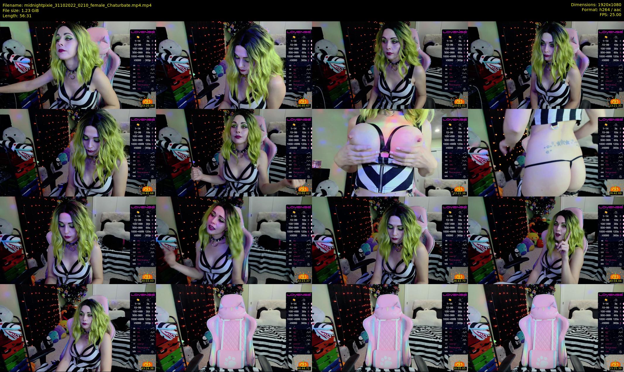 midnightpixie — 57 minute Chaturbate Female strip rec, 1080p, Oct 31, 2022