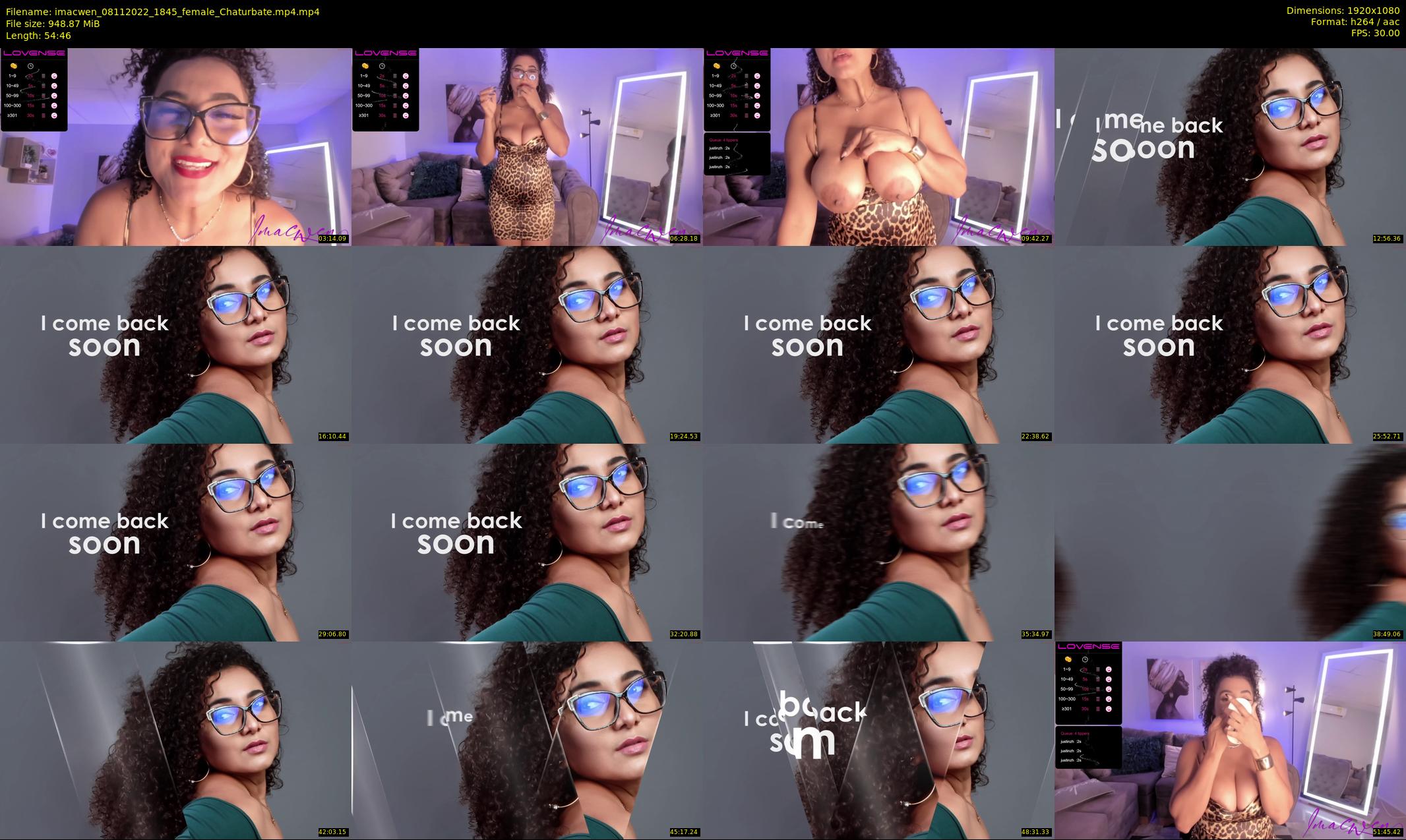 imacwen — 55 minute Chaturbate Female strip rec, 1080p, Nov 8, 2022