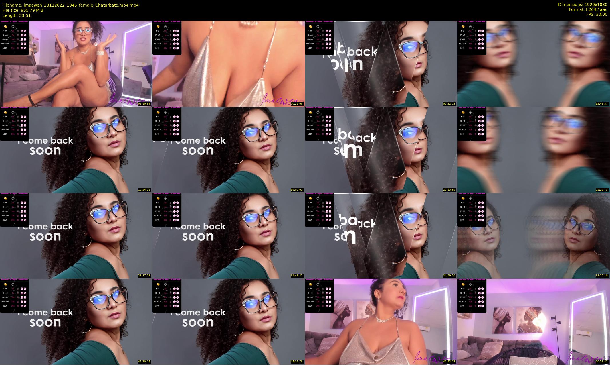 imacwen — 54 minute Chaturbate Female strip rec, 1080p, Nov 23, 2022