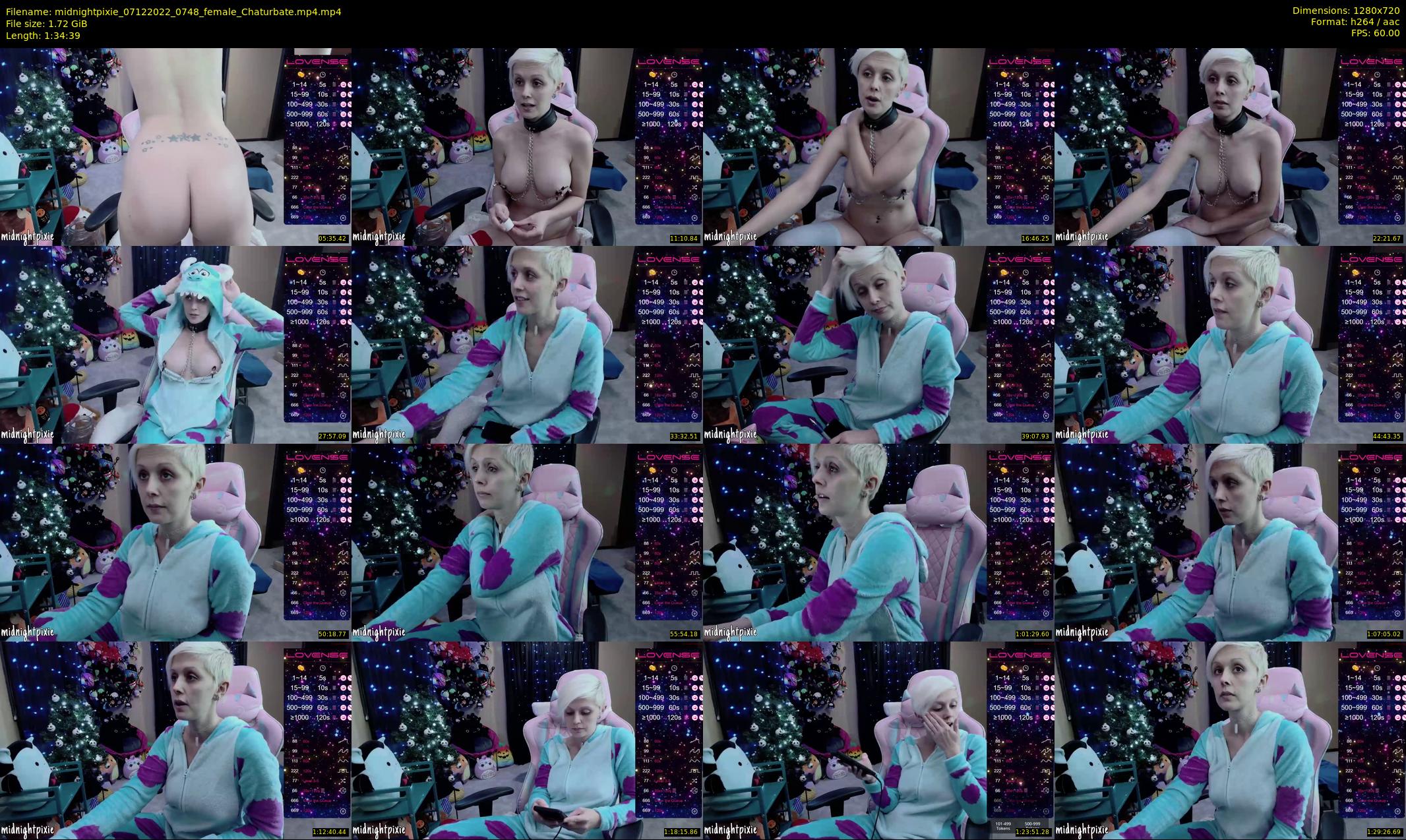 midnightpixie — 95 minute Chaturbate Female strip rec, 720p, Dec 7, 2022