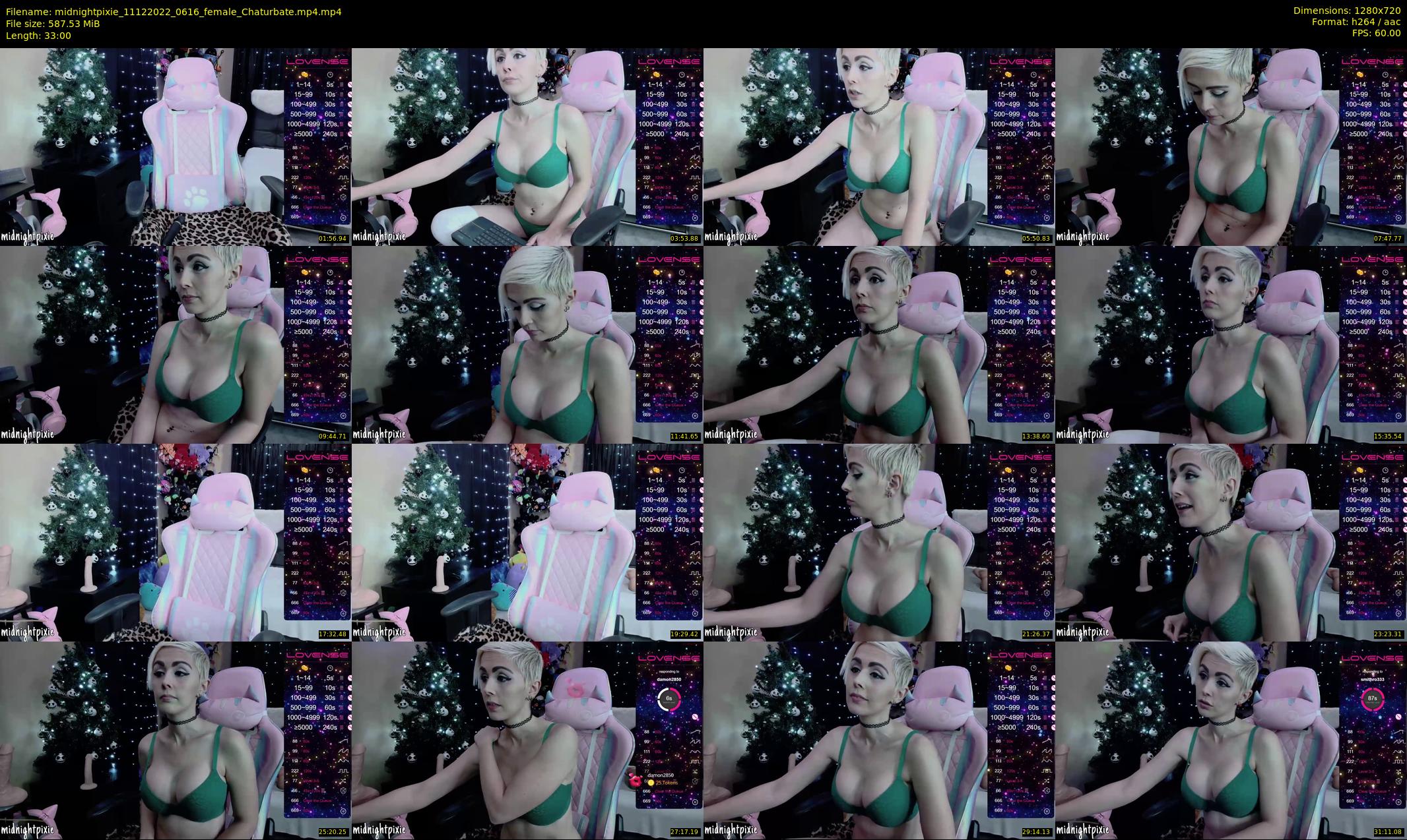 midnightpixie — 33 minute Chaturbate Female strip rec, 720p, Dec 11, 2022