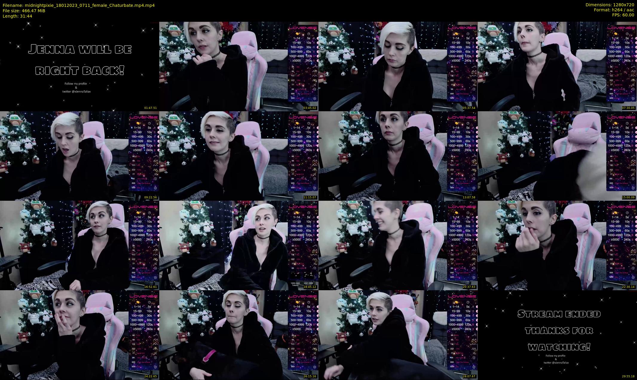midnightpixie — 32 minute Chaturbate Female strip rec, 720p, Jan 18, 2023