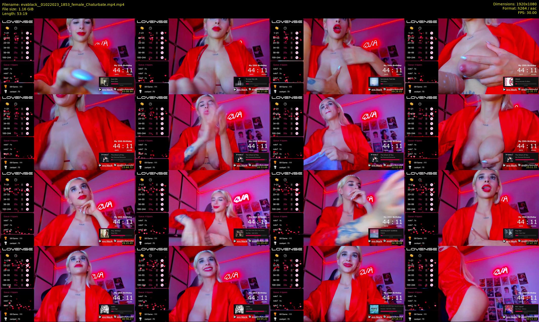 evablack_ — 54 minute Chaturbate Female strip rec, 1080p, Feb 1, 2023