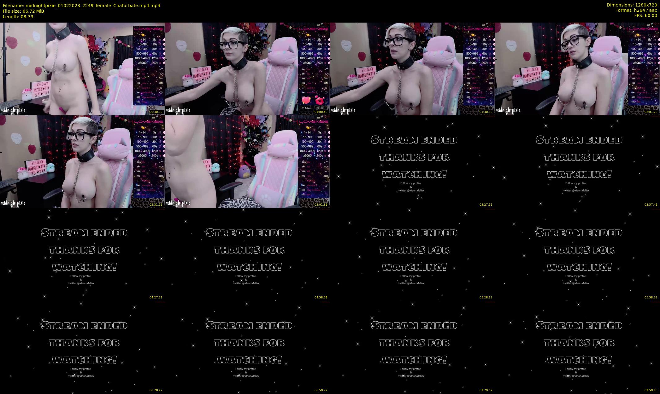 midnightpixie — 9 minute Chaturbate Female strip rec, 720p, Feb 1, 2023