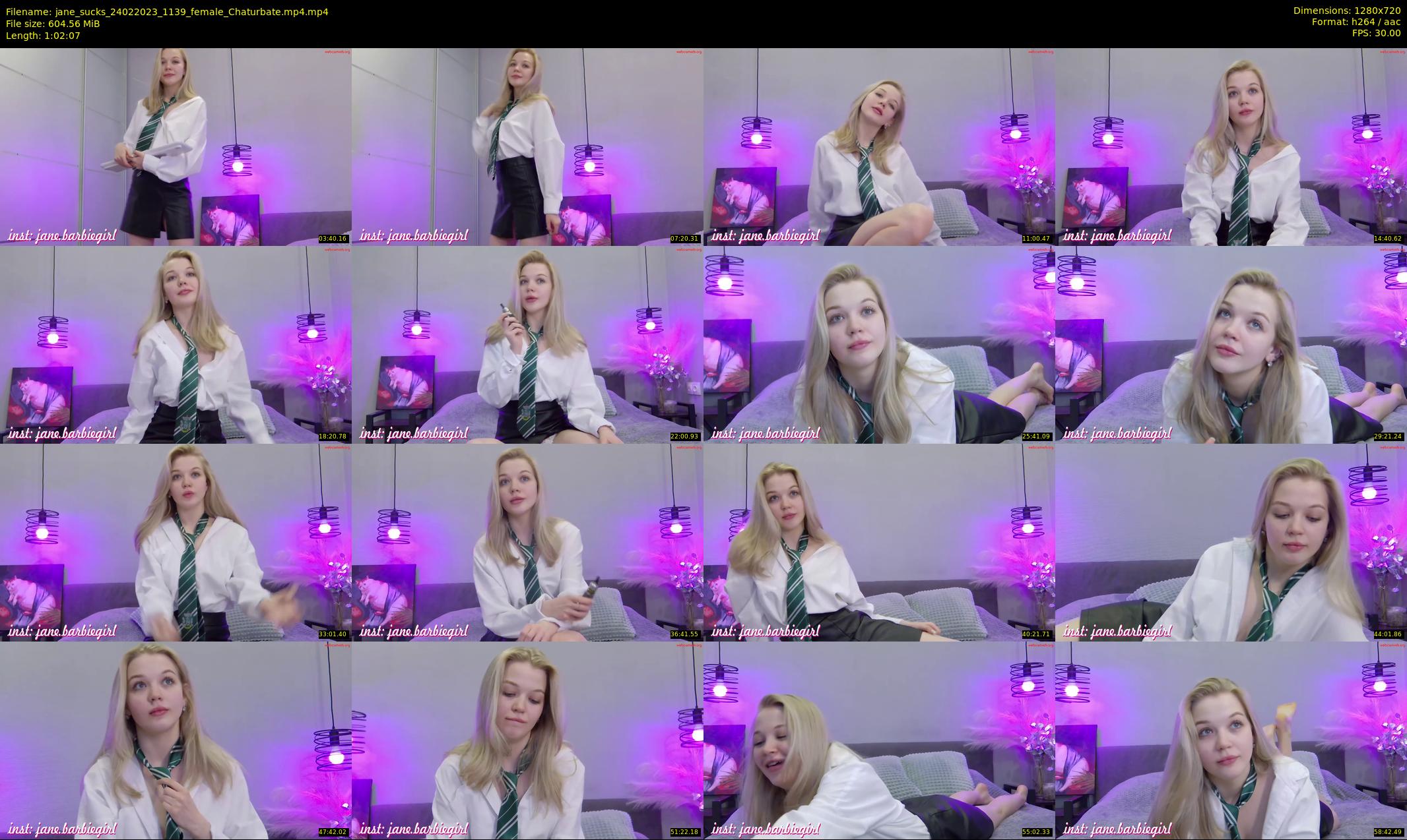 jane_sucks — 63 minute Chaturbate Female strip rec, 720p, Feb 24, 2023