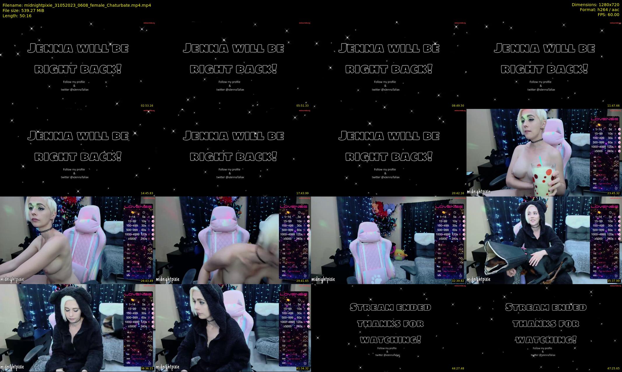 midnightpixie — 51 minute Chaturbate Female strip rec, 720p, May 31, 2023