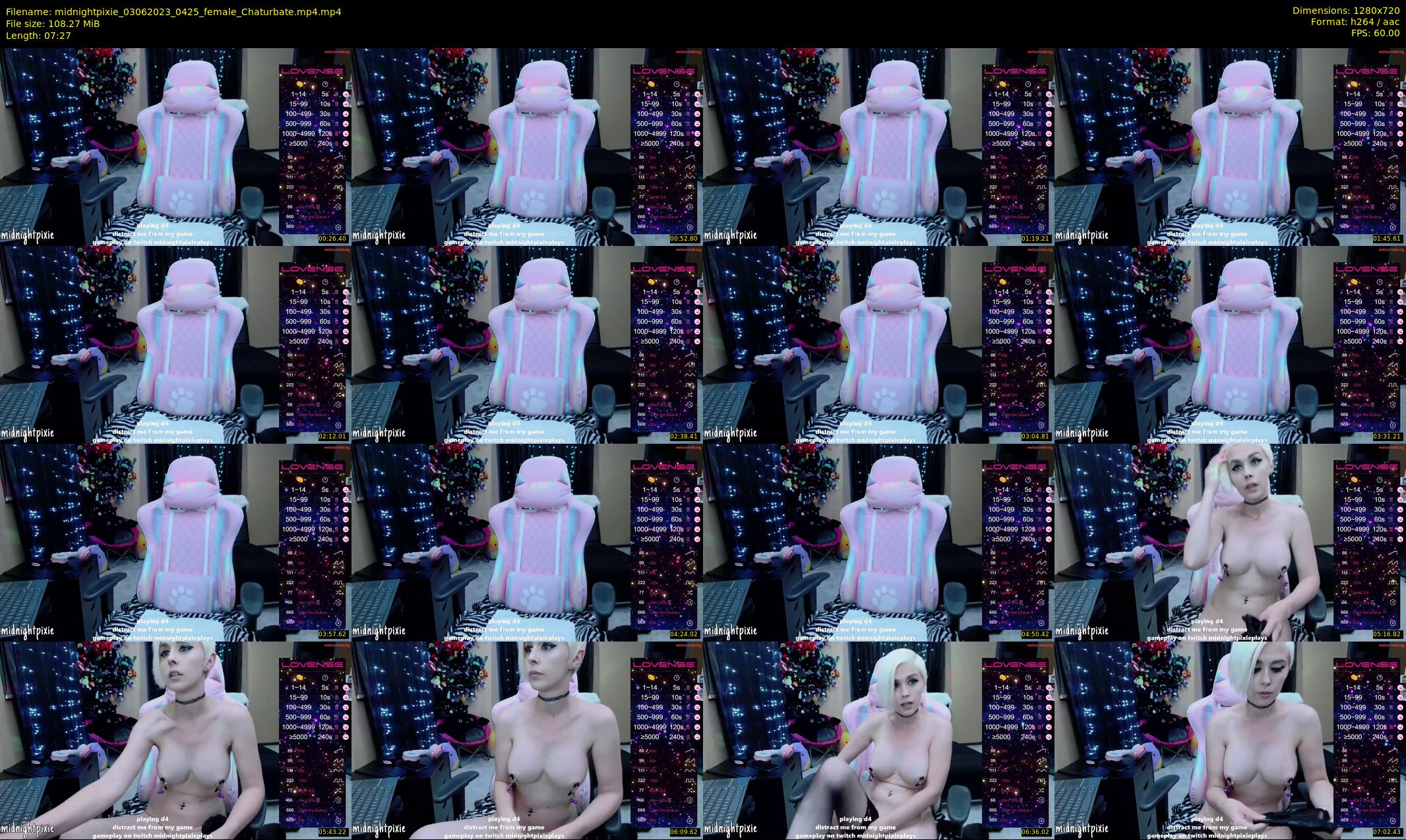 midnightpixie — 8 minute Chaturbate Female strip rec, 720p, Jun 3, 2023