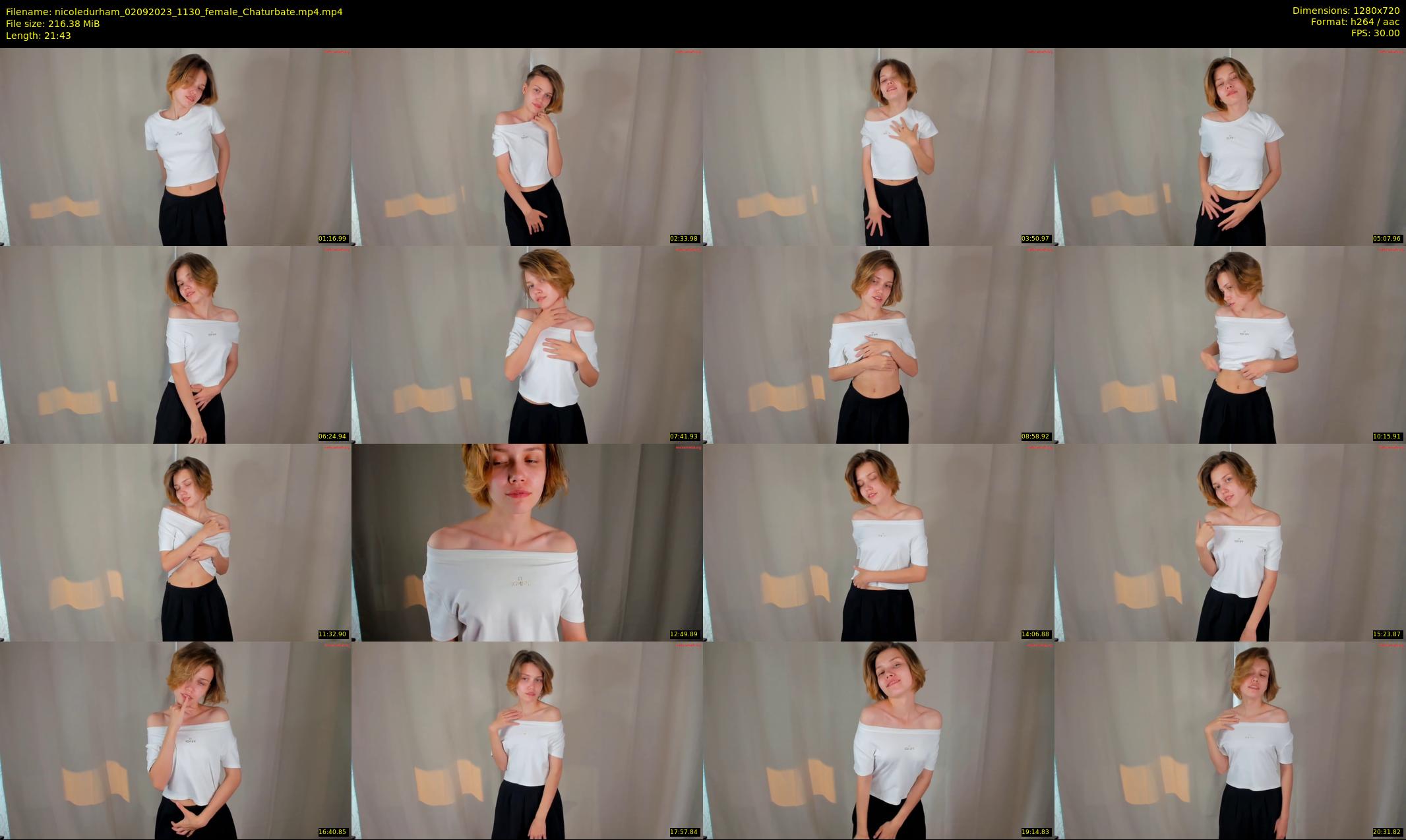nicoledurham — 22 minute Chaturbate Female strip rec, 720p, Sep 2, 2023