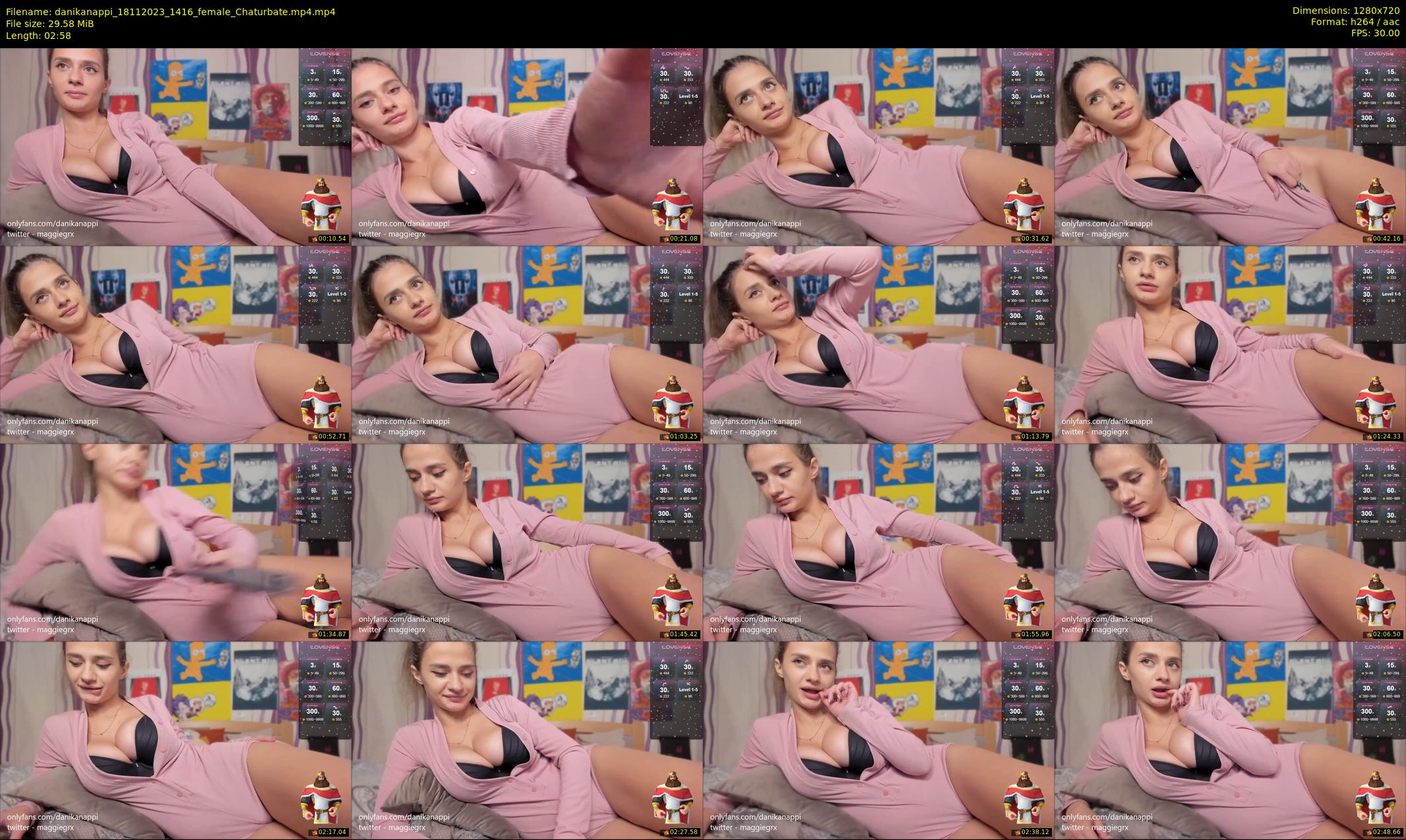 danikanappi — 3 minute Chaturbate Female strip rec, 720p, Nov 18, 2023