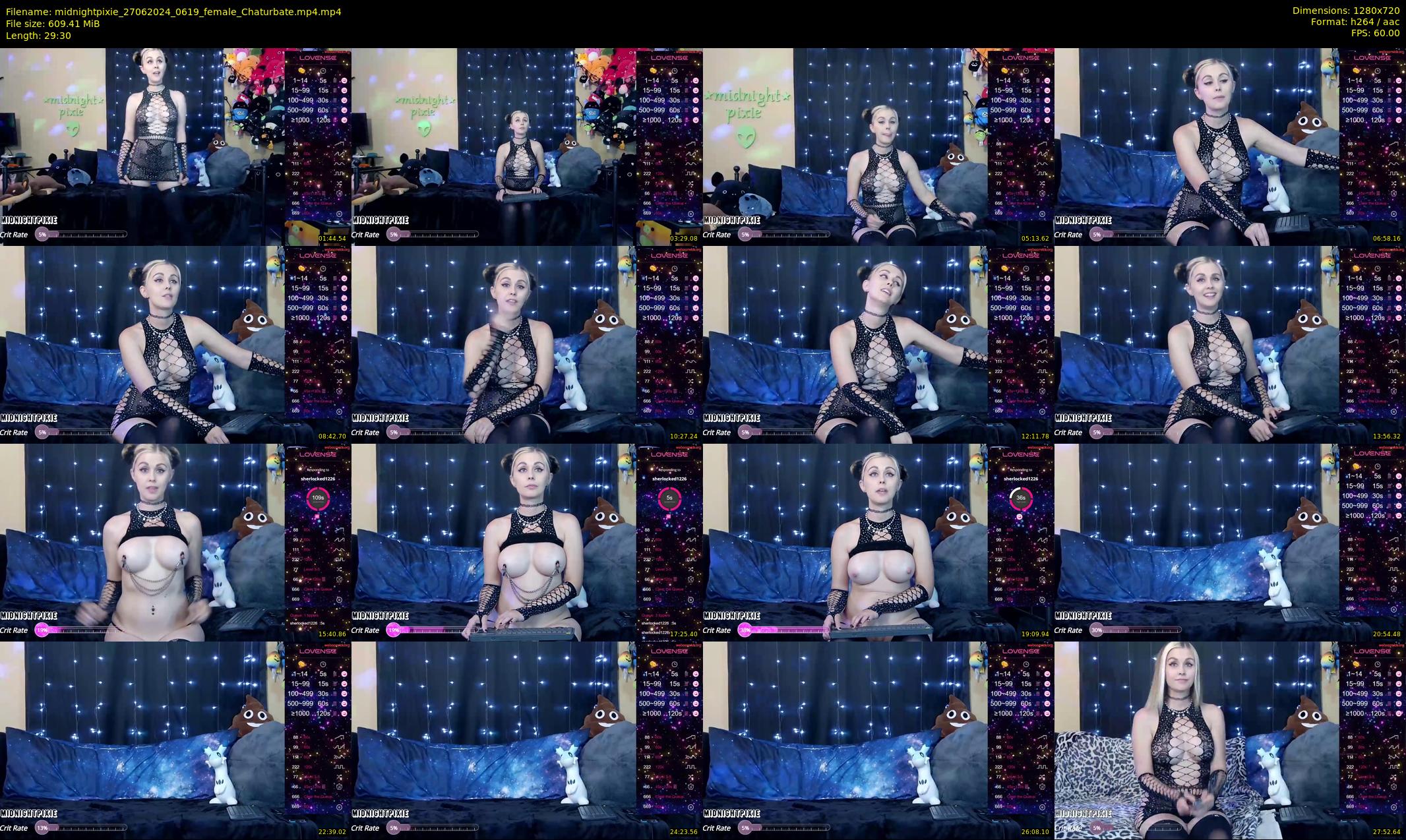midnightpixie — 30 minute Chaturbate Female strip rec, 720p, Jun 27, 2024
