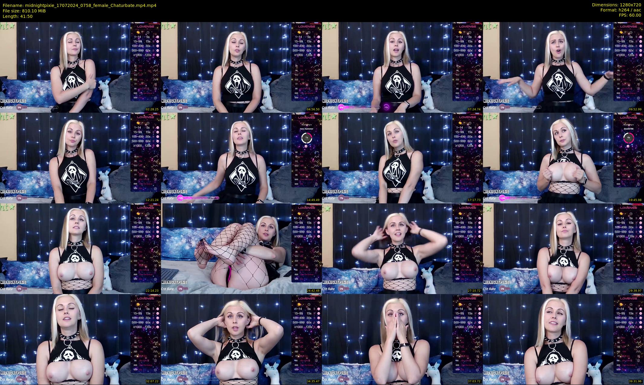 midnightpixie — 42 minute Chaturbate Female strip rec, 720p, Jul 17, 2024