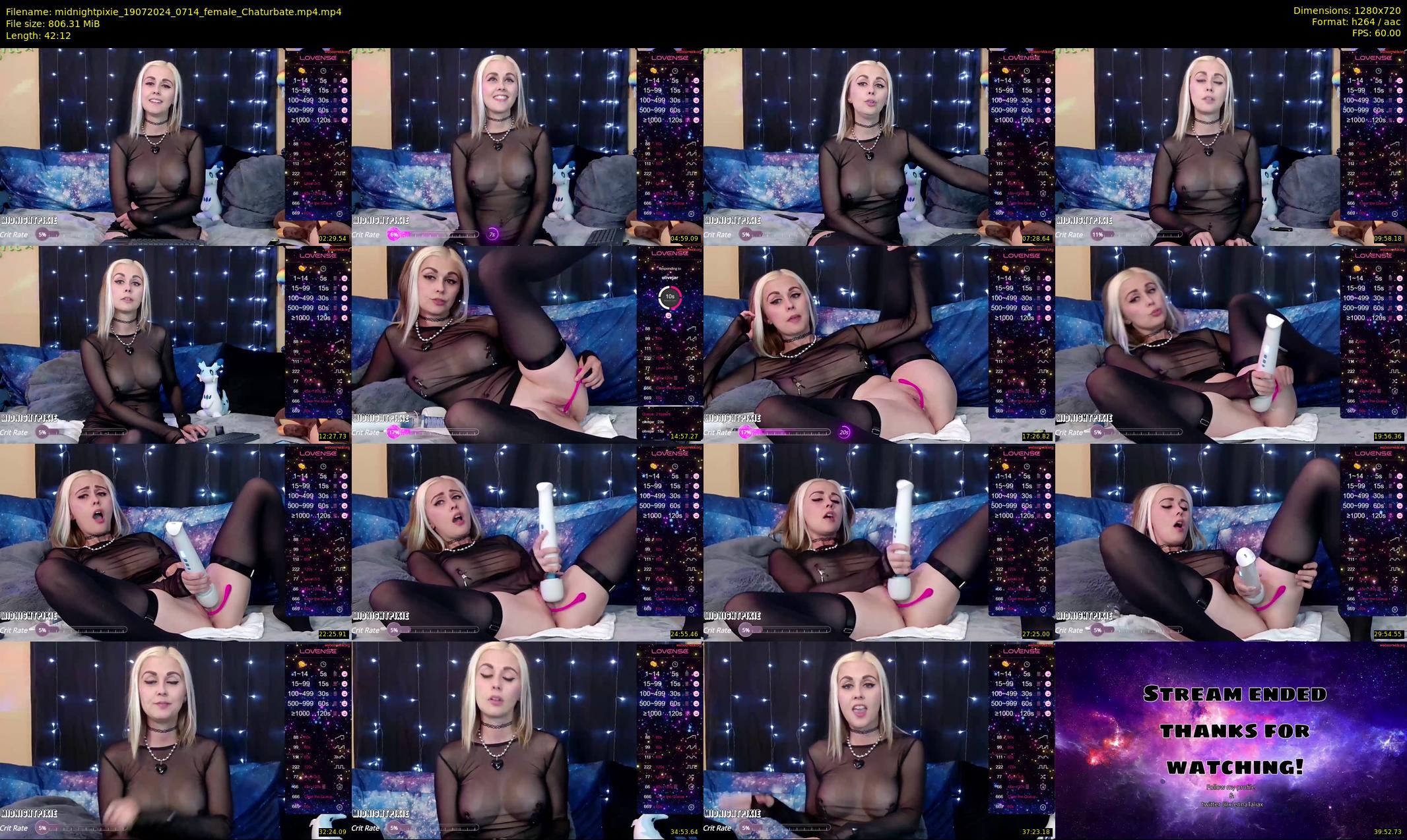 midnightpixie — 43 minute Chaturbate Female strip rec, 720p, Jul 19, 2024