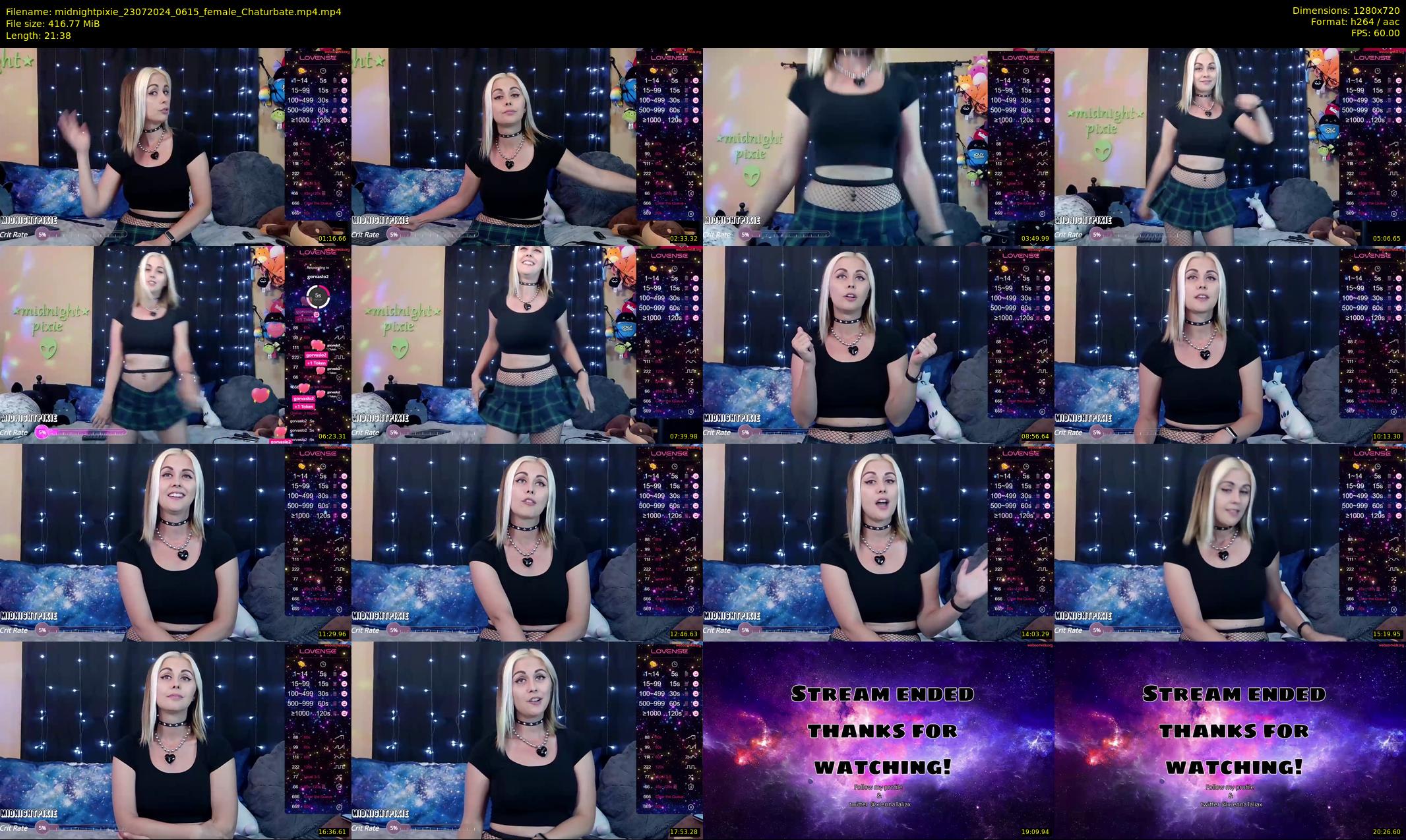 midnightpixie — 22 minute Chaturbate Female strip rec, 720p, Jul 23, 2024