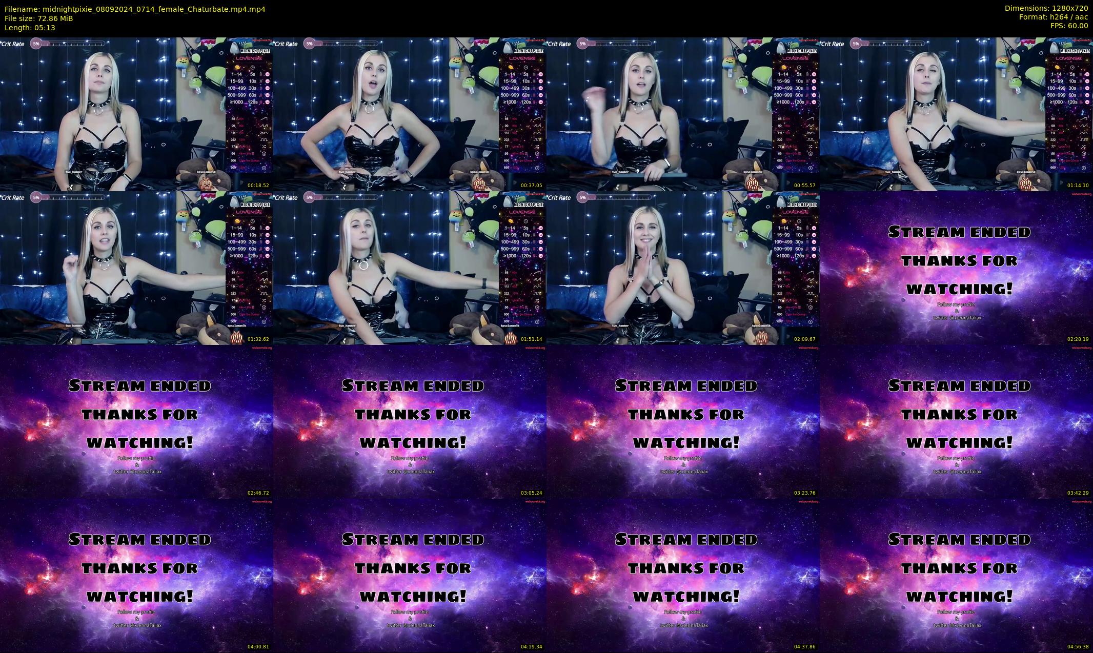 midnightpixie — 6 minute Chaturbate Female strip rec, 720p, Sep 8, 2024