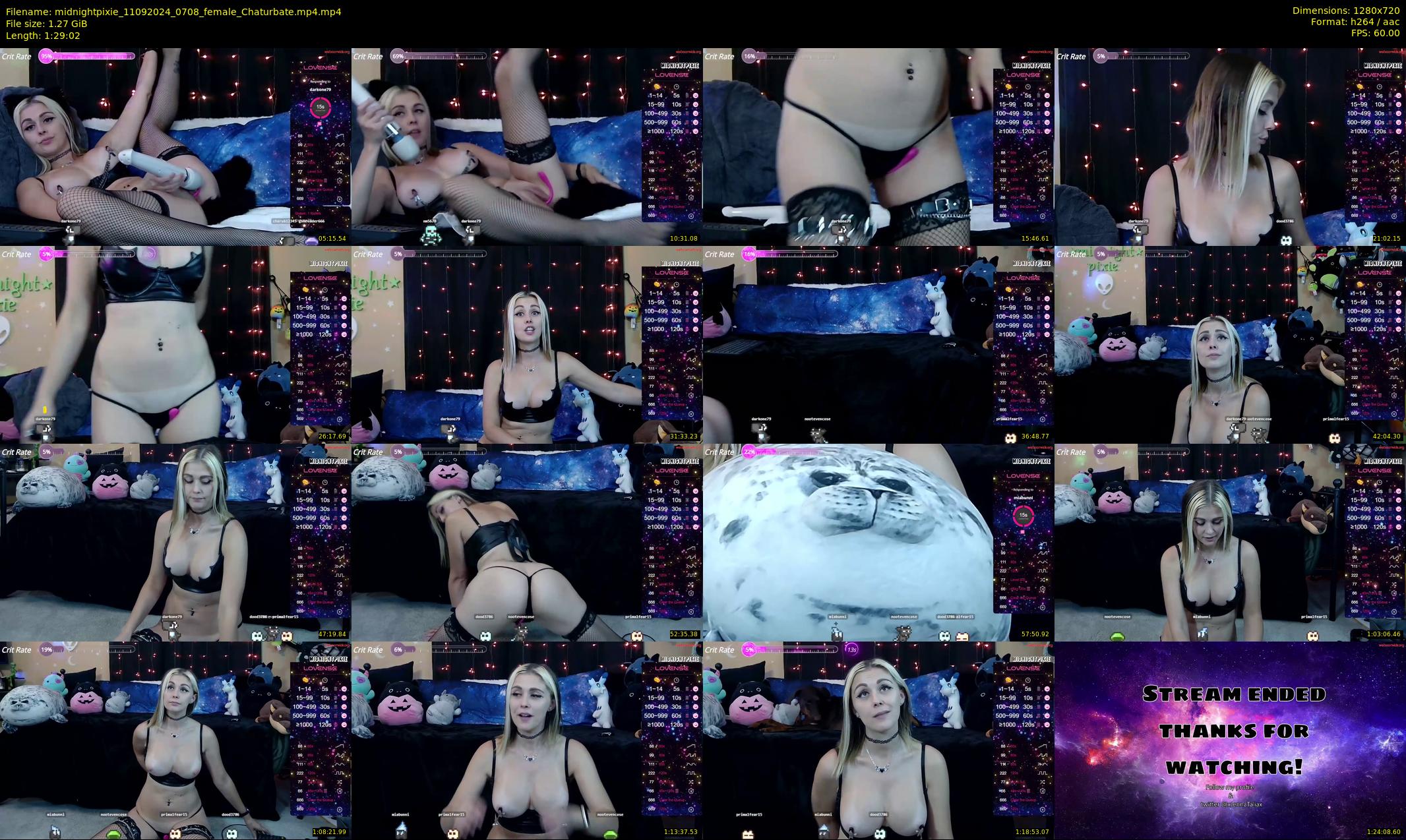 midnightpixie — 90 minute Chaturbate Female strip rec, 720p, Sep 11, 2024