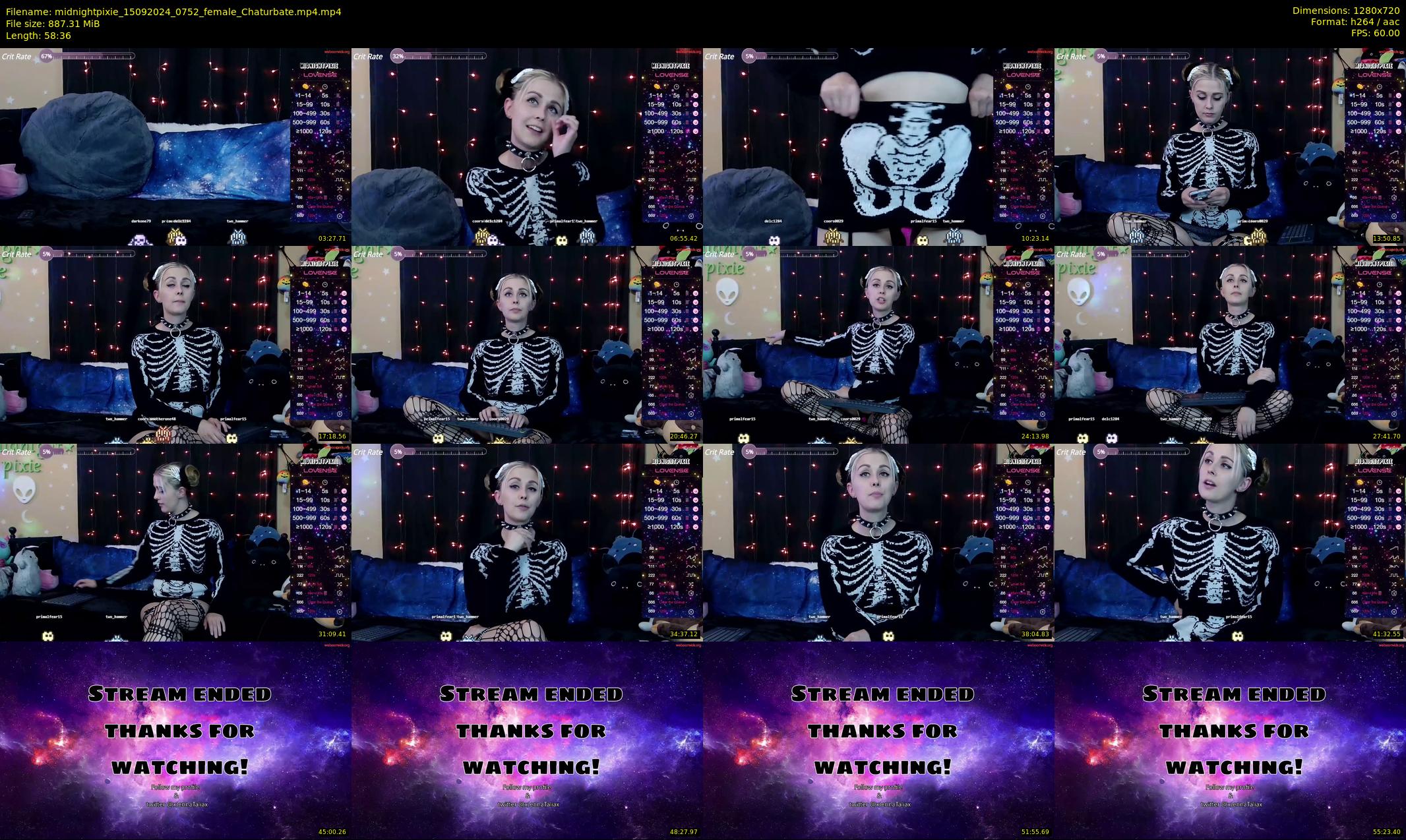 midnightpixie — 59 minute Chaturbate Female strip rec, 720p, Sep 15, 2024