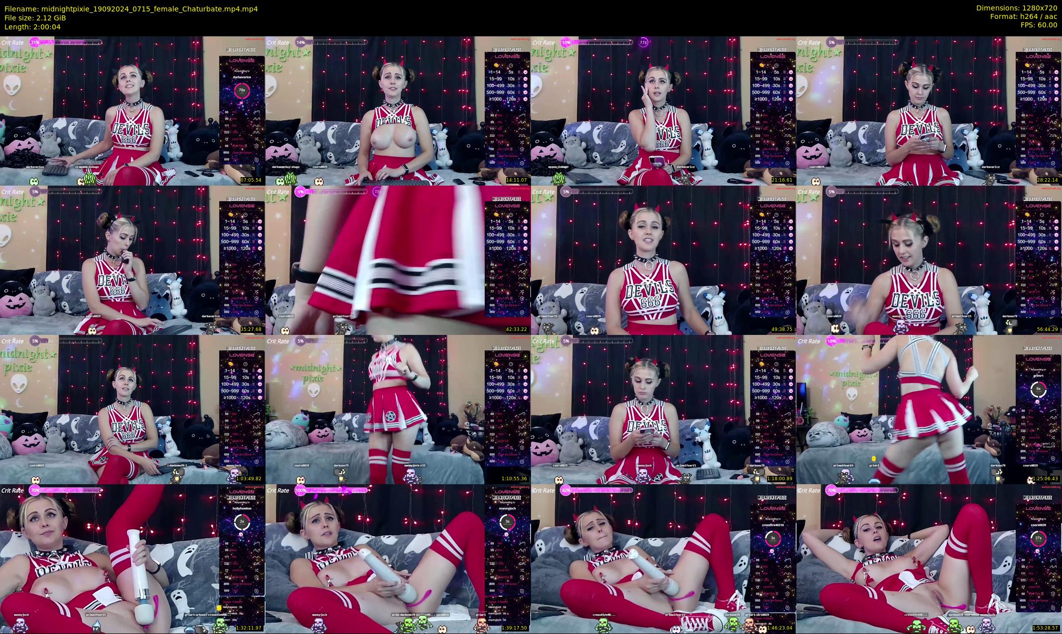 midnightpixie — 121 minute Chaturbate Female strip rec, 720p, Sep 19, 2024