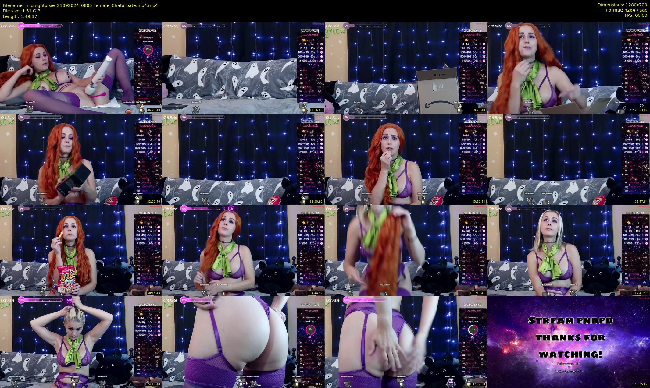 midnightpixie — 110 minute Chaturbate Female strip rec, 720p, Sep 21, 2024