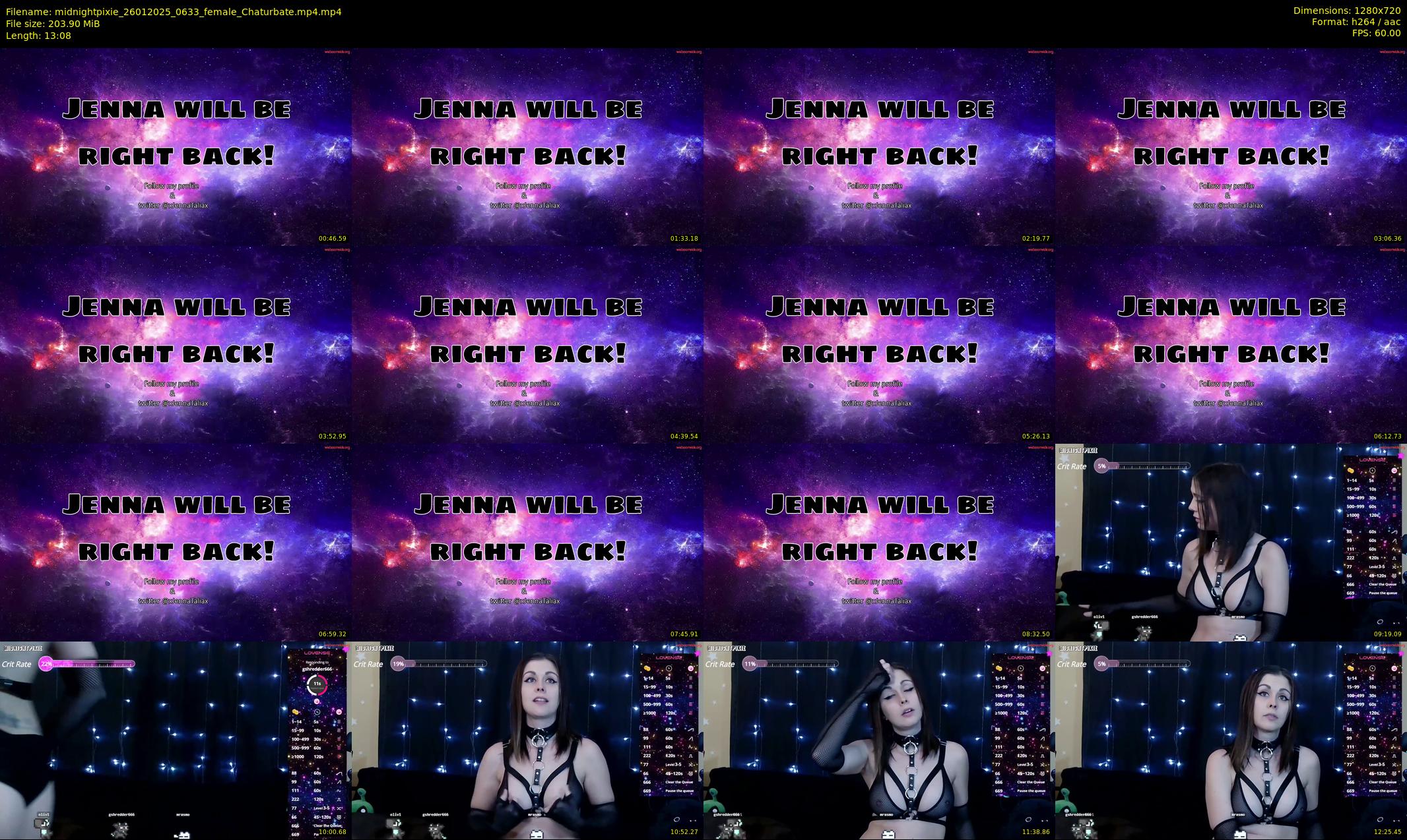 midnightpixie — 14 minute Chaturbate Female strip rec, 720p, Jan 26, 2025