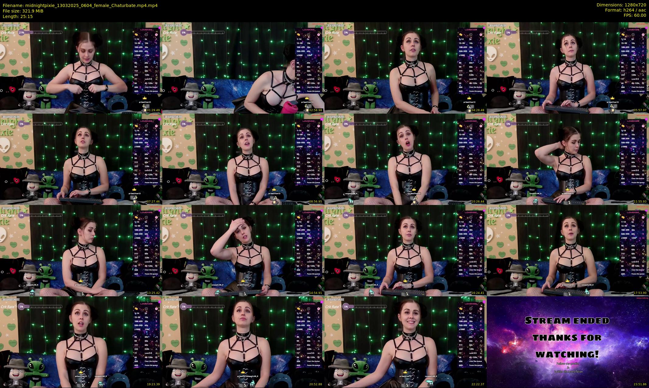 midnightpixie — 26 minute Chaturbate Female strip rec, 720p, Mar 13, 2025