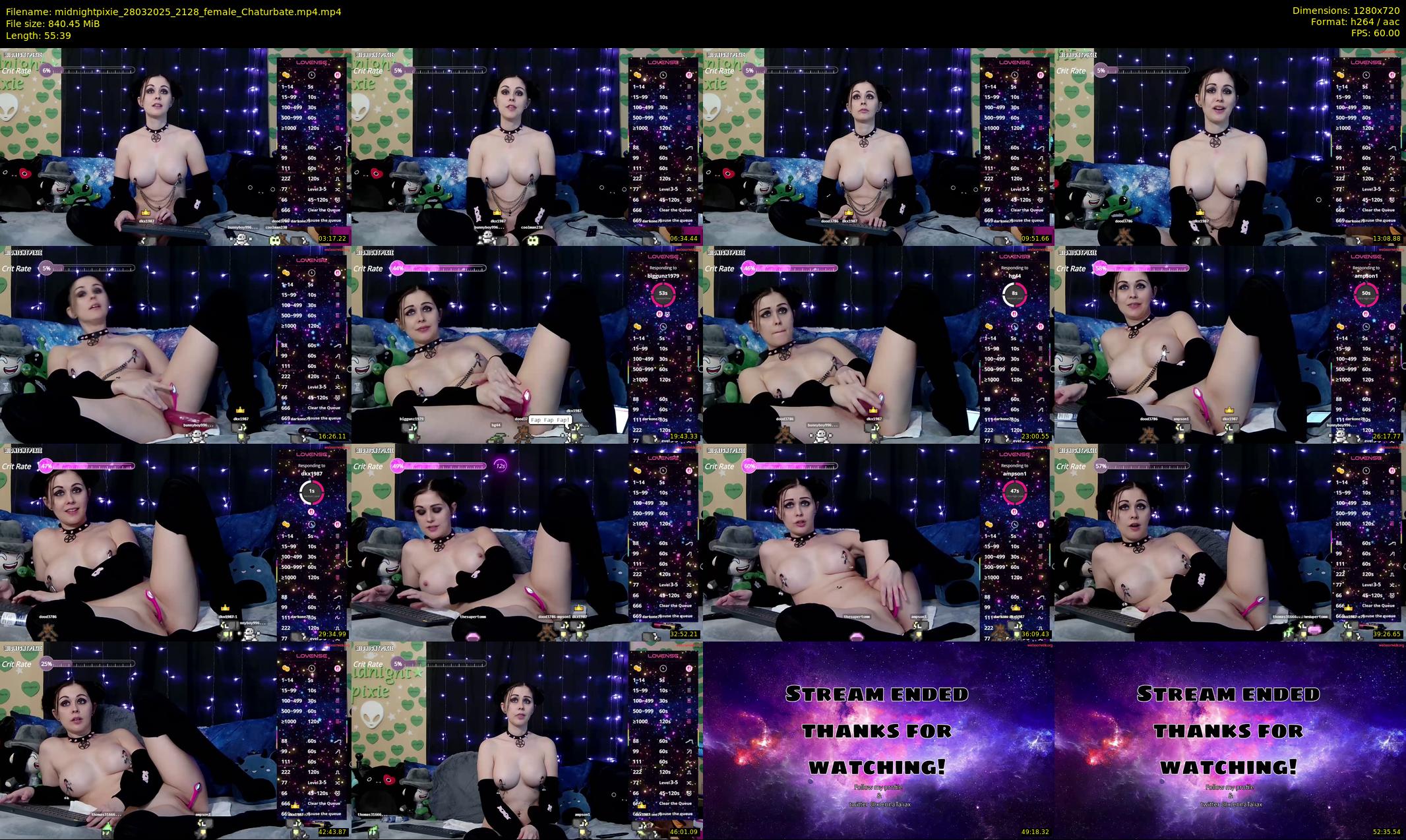 midnightpixie — 56 minute Chaturbate Female strip rec, 720p, Mar 28, 2025