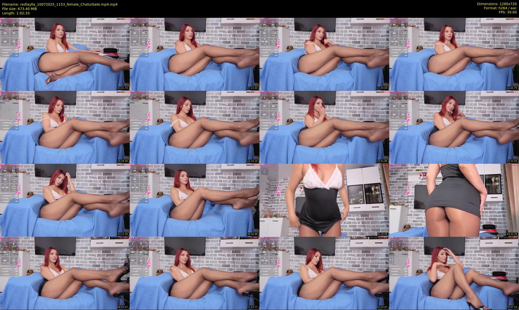 redlaylla — 63 minute Chaturbate Female strip rec, 720p, Jul 10, 2025